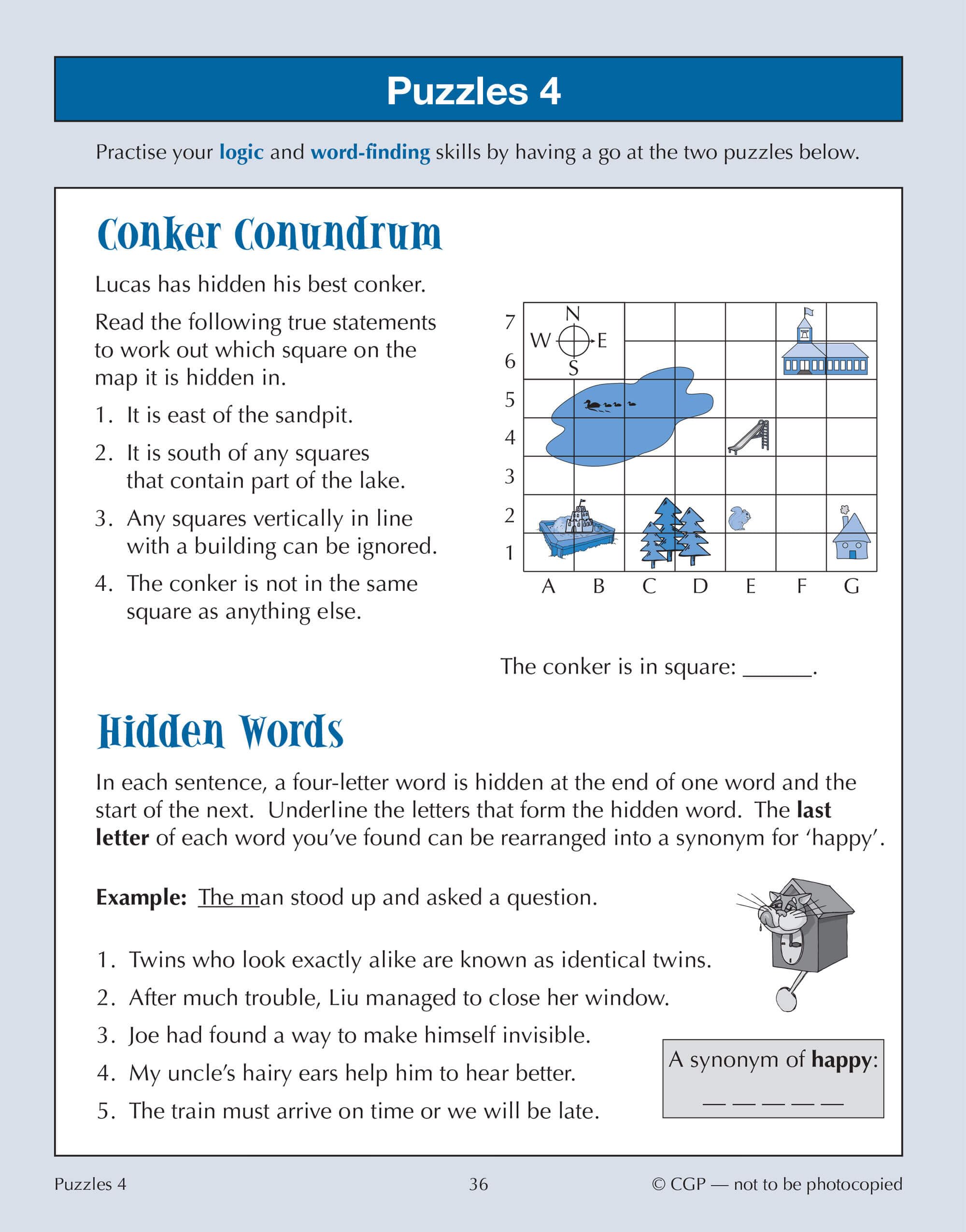 CGP 11+ GL 10-Minute Tests: Verbal Reasoning - Ages 9-10 (with Online Edition) | Paperback | 114 Pages 4