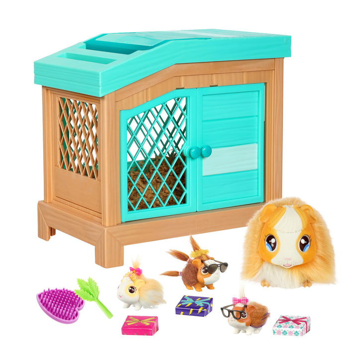 Little Live Pets Mama Surprise Bunny Interactive Playset - Electronic Plush with Hutch for Kids 4-12
