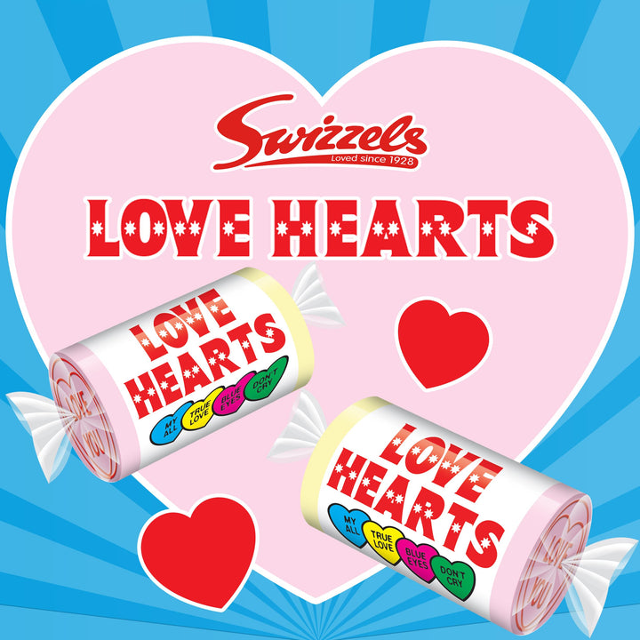 Swizzels Original Love Hearts - Fruity Fizzy Candy with Sweet Messages