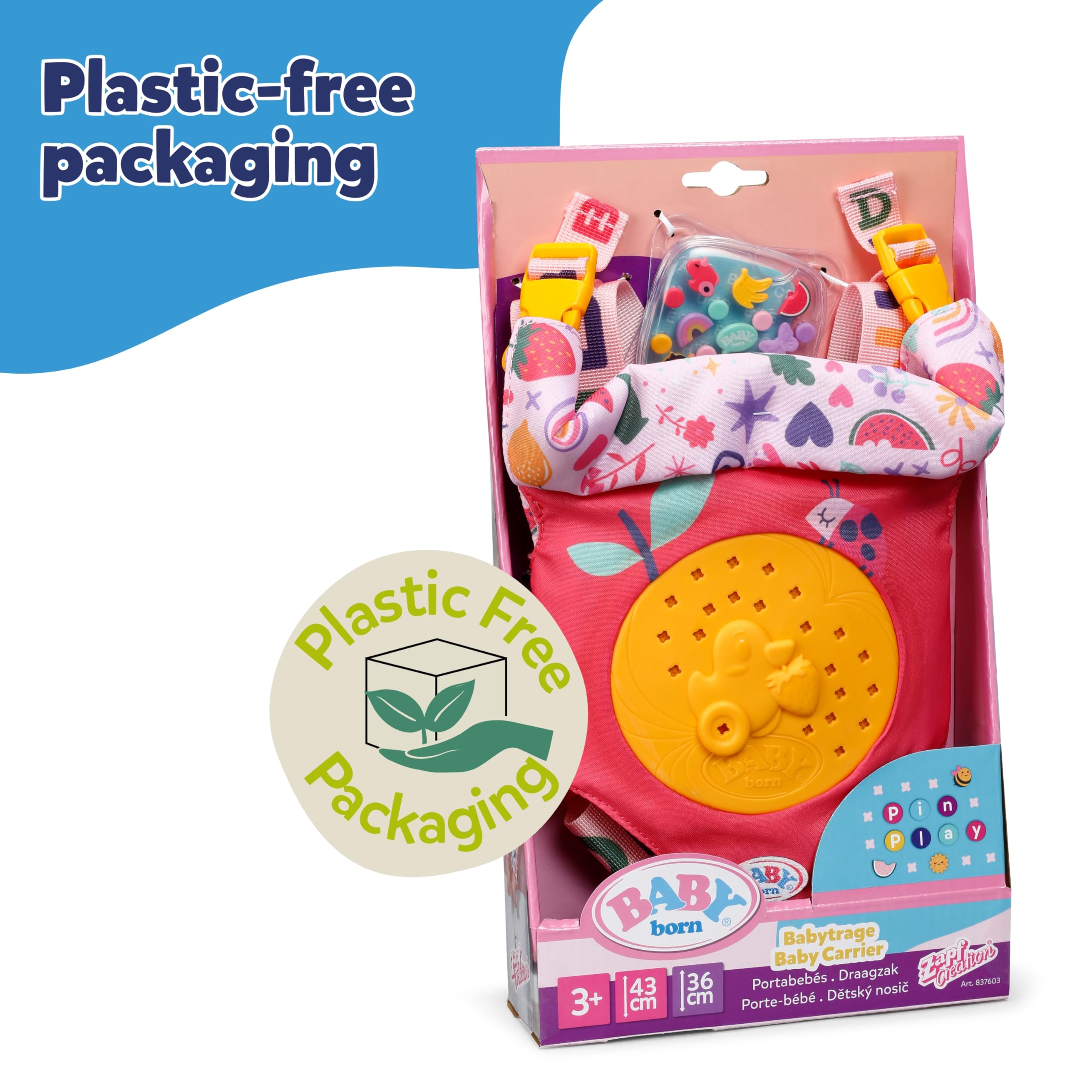 BABY born Baby Carrier Pin-Play with Adjustable Harness for Dolls 8