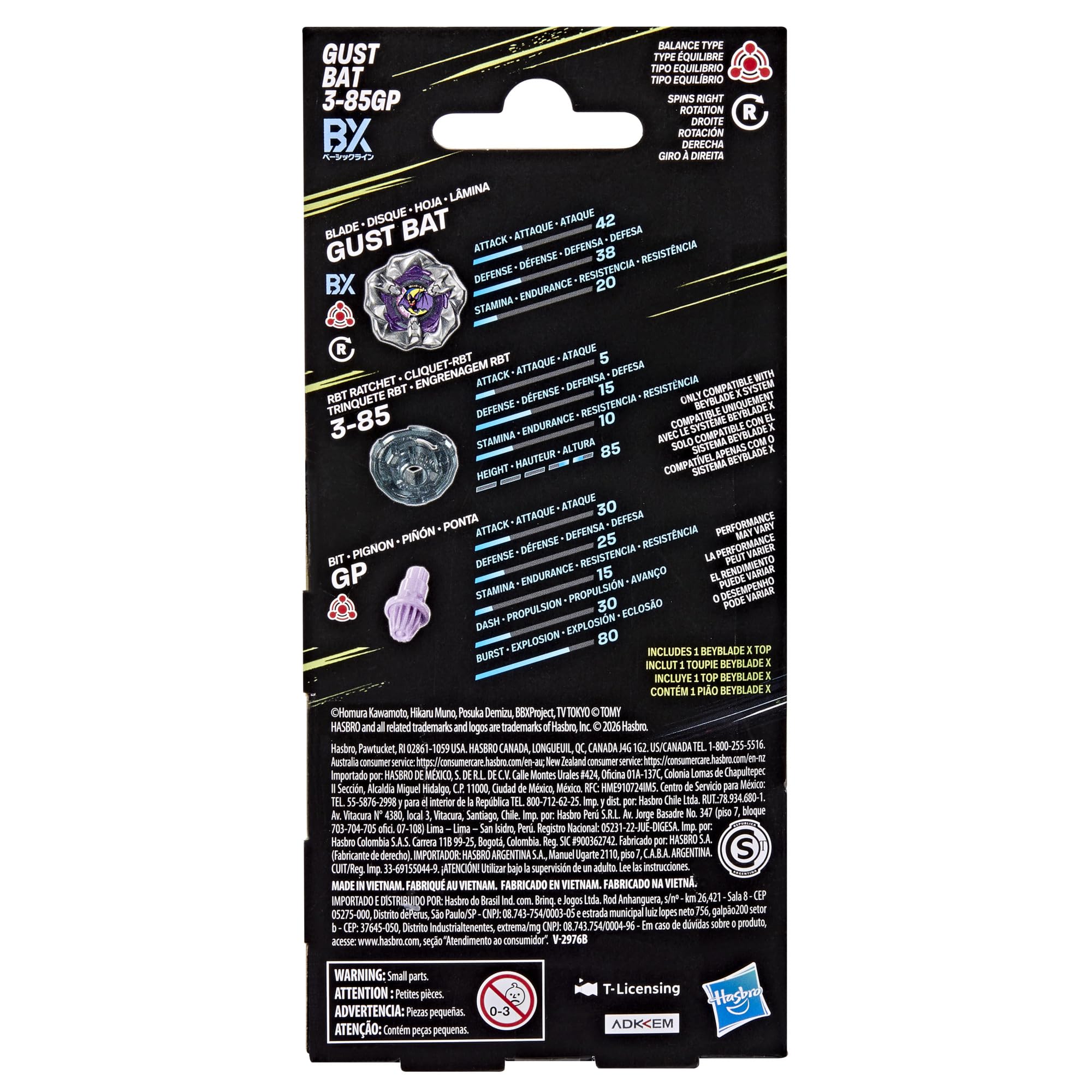 Hasbro Beyblade X Gust Bat 3-85GP - Right-Spin Balance Type Top | Ages 8+ 7