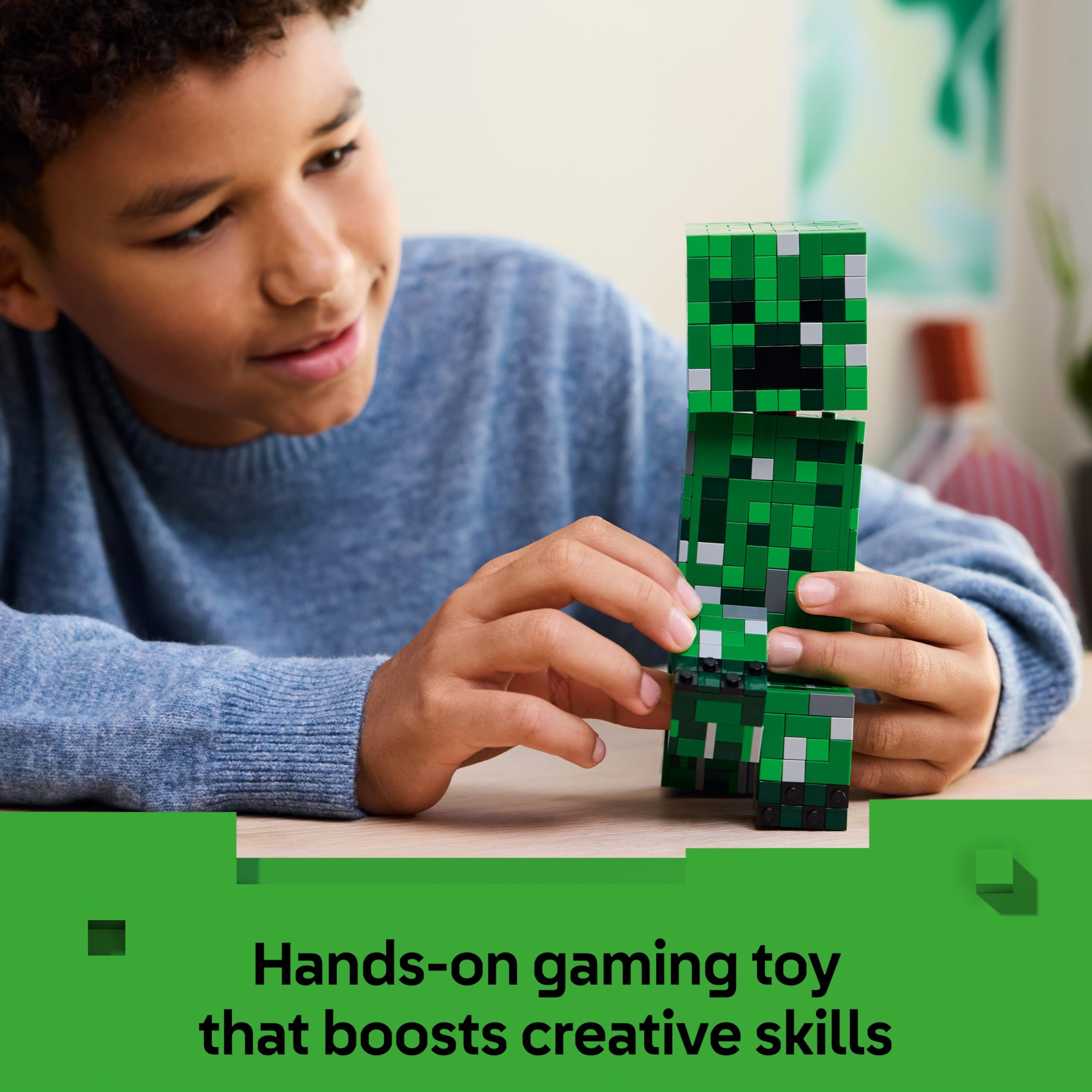 LEGO Minecraft The Creeper Toy - Posable Mob Figure with Hidden Compartment | Model 21276 6