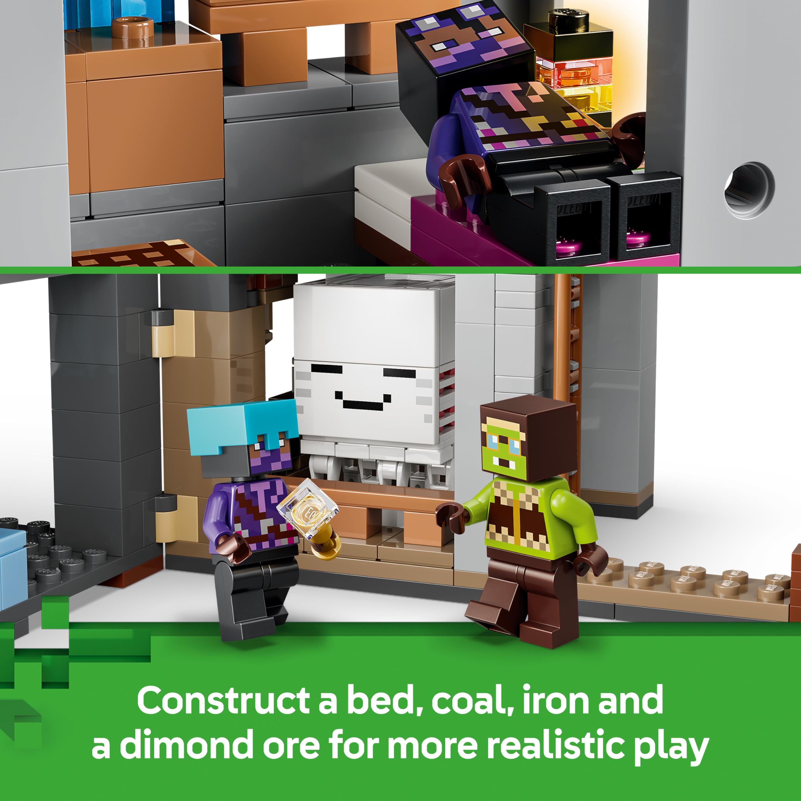 LEGO Minecraft Ghast Station Building Set - 8 Figures, Includes 2 Skeletons & 4 Ghasts, Ages 9+ 6