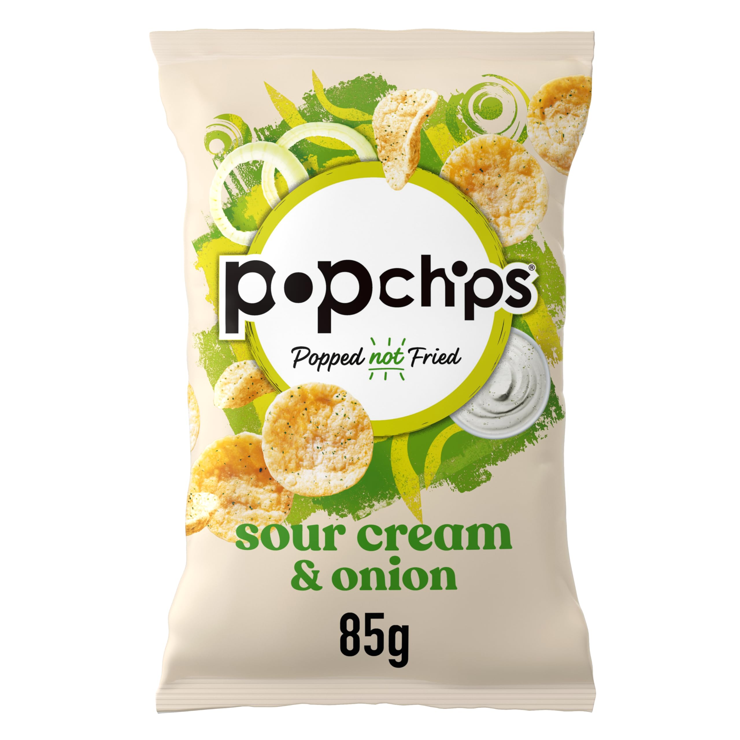 Popchips Sour Cream and Onion Popped Potato Chips Multipack | 8 x 85g Bags 6