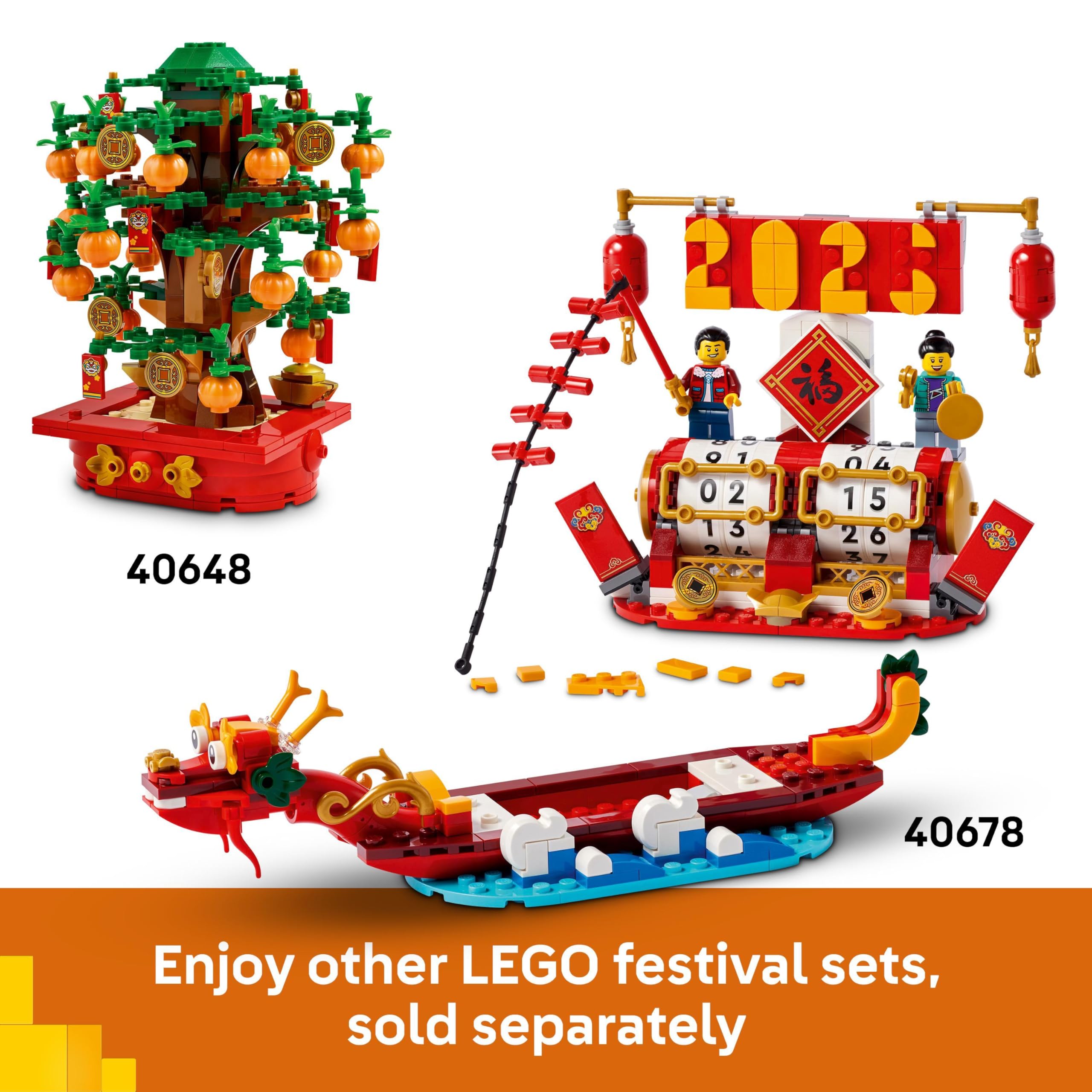 LEGO 2in1 Festival Calendar Building Set - Lunar New Year & Dragon Boat Festival Toy for Ages 10+ 4