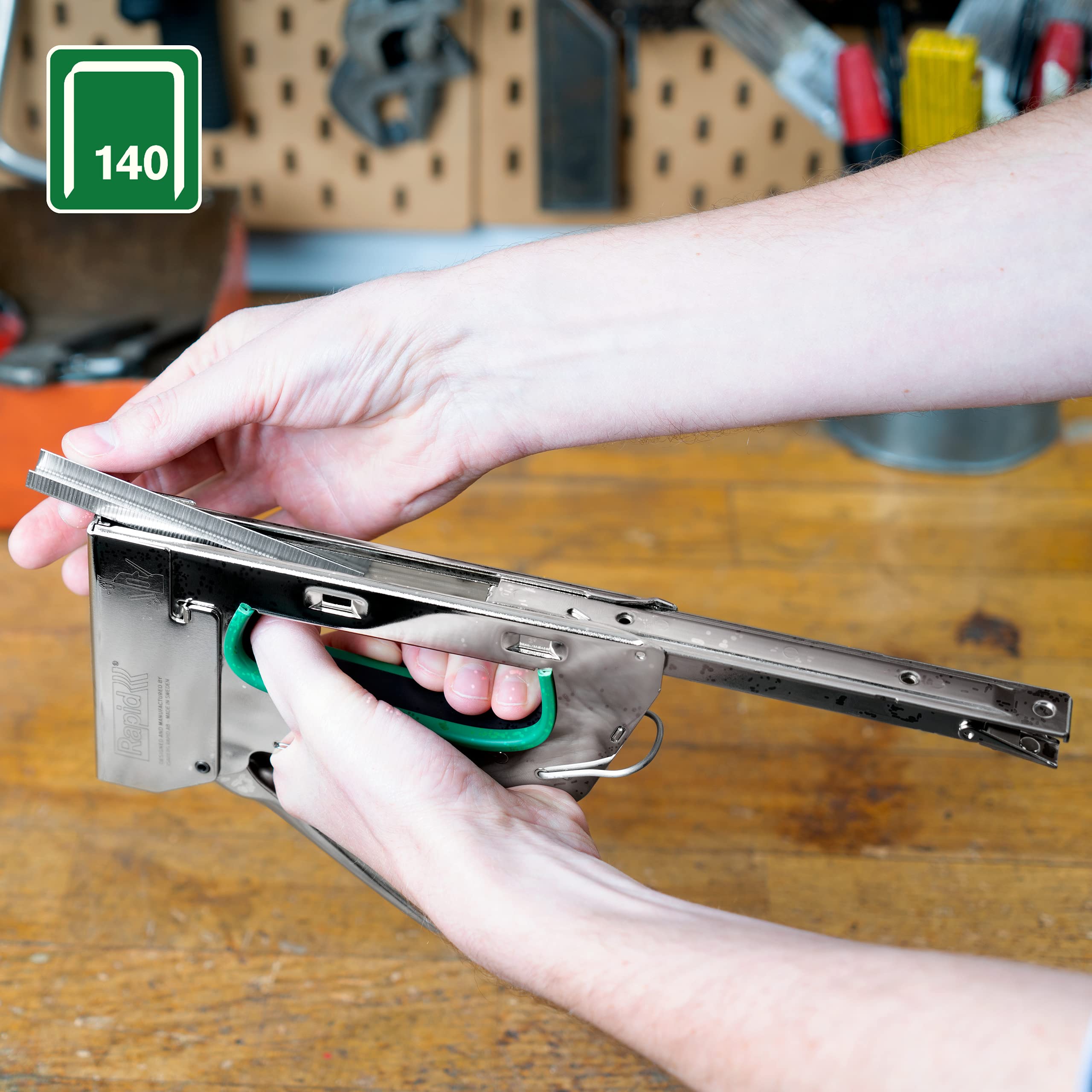 Rapid PRO R34 Heavy Duty Manual Staple Gun for No. 140 Staples | Steel Construction | Made in Sweden 5