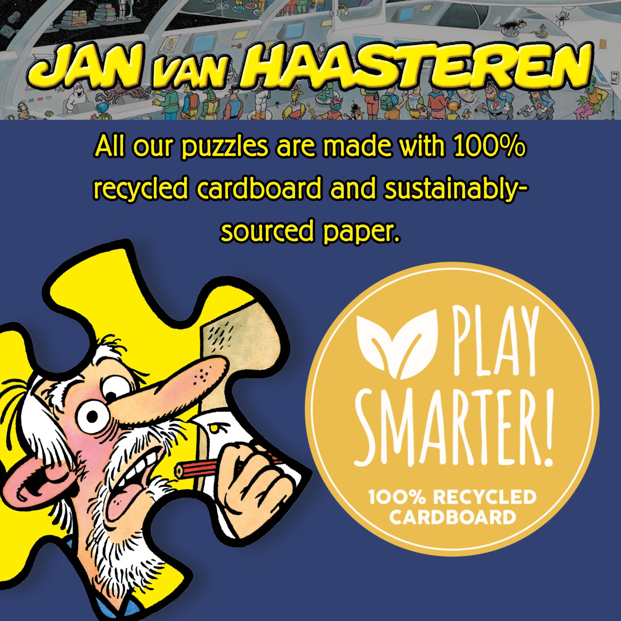 Jan van Haasteren 2 in 1 Puzzle - Give Us Some Space & All Dressed Up | 2 x 1000 Pieces | Ages 14+ 3