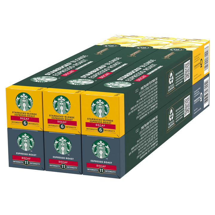 STARBUCKS - Explorer Pack Decaf by Nespresso Coffee Capsules 6 x 10 (60 Caps)