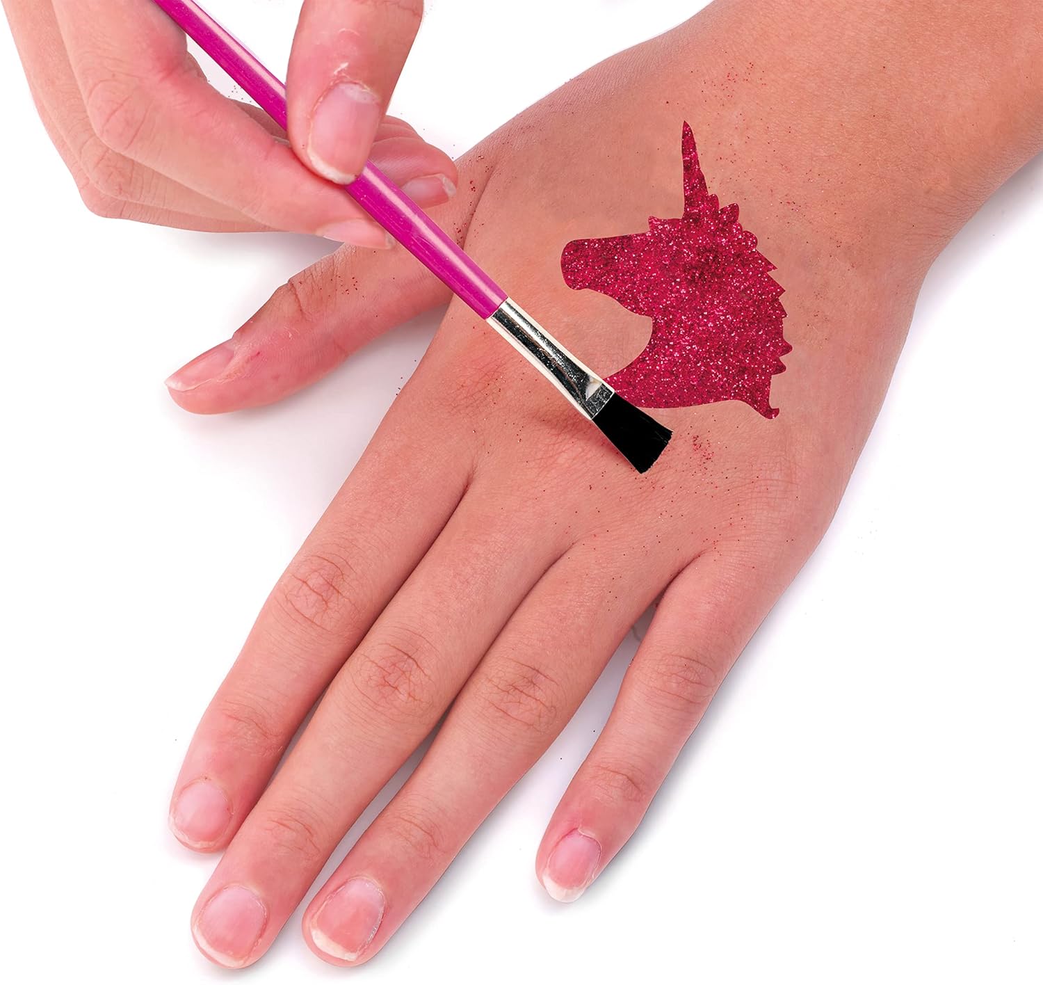 FabLab Glitter Tattoos Kit mit Bioglitter – 28 Designs und 4 glitzernde Farben 4