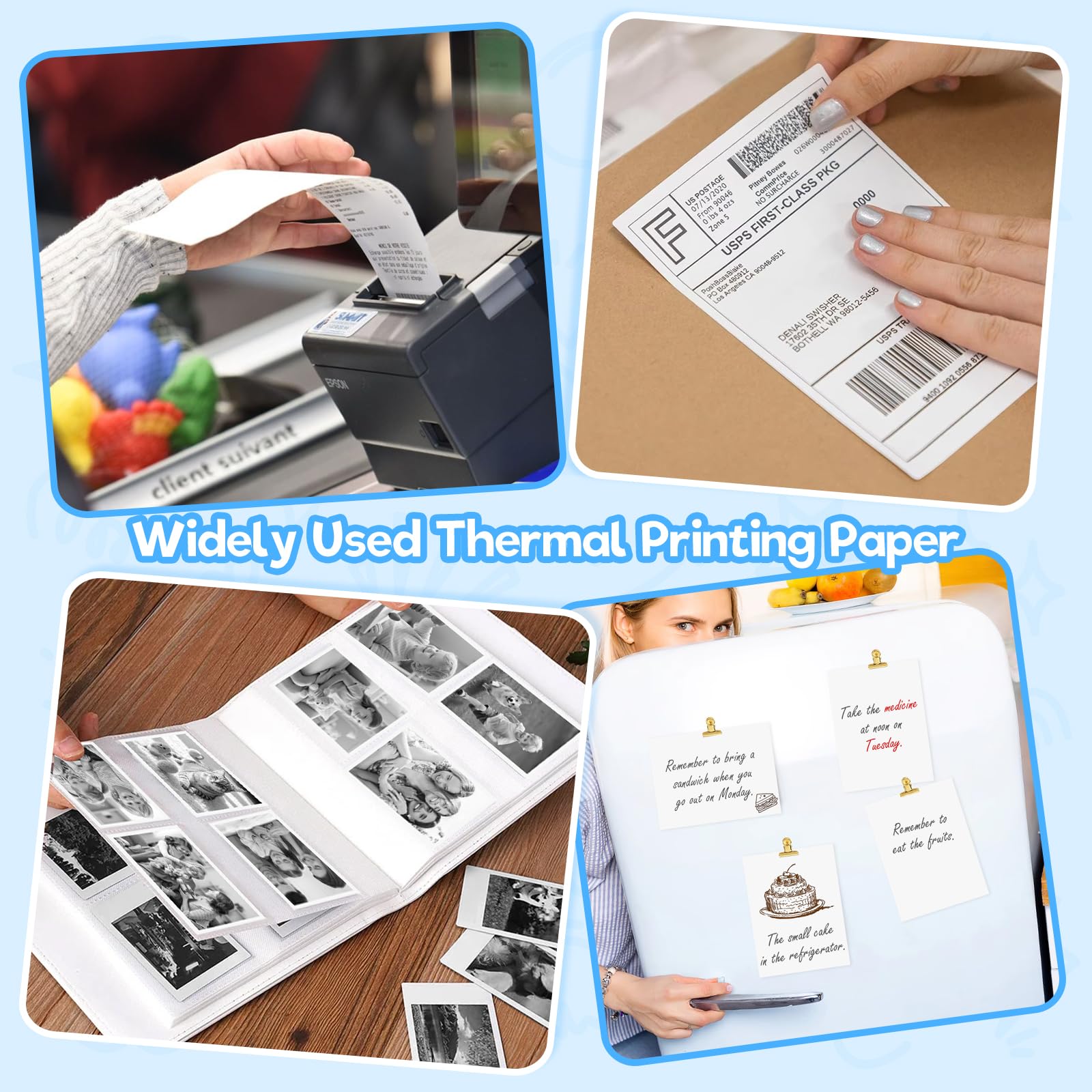 MOXYOY Kids Camera Paper Roll - 10 Rolls Thermal Print Paper | 57x25mm Coreless | BPA-Free 6