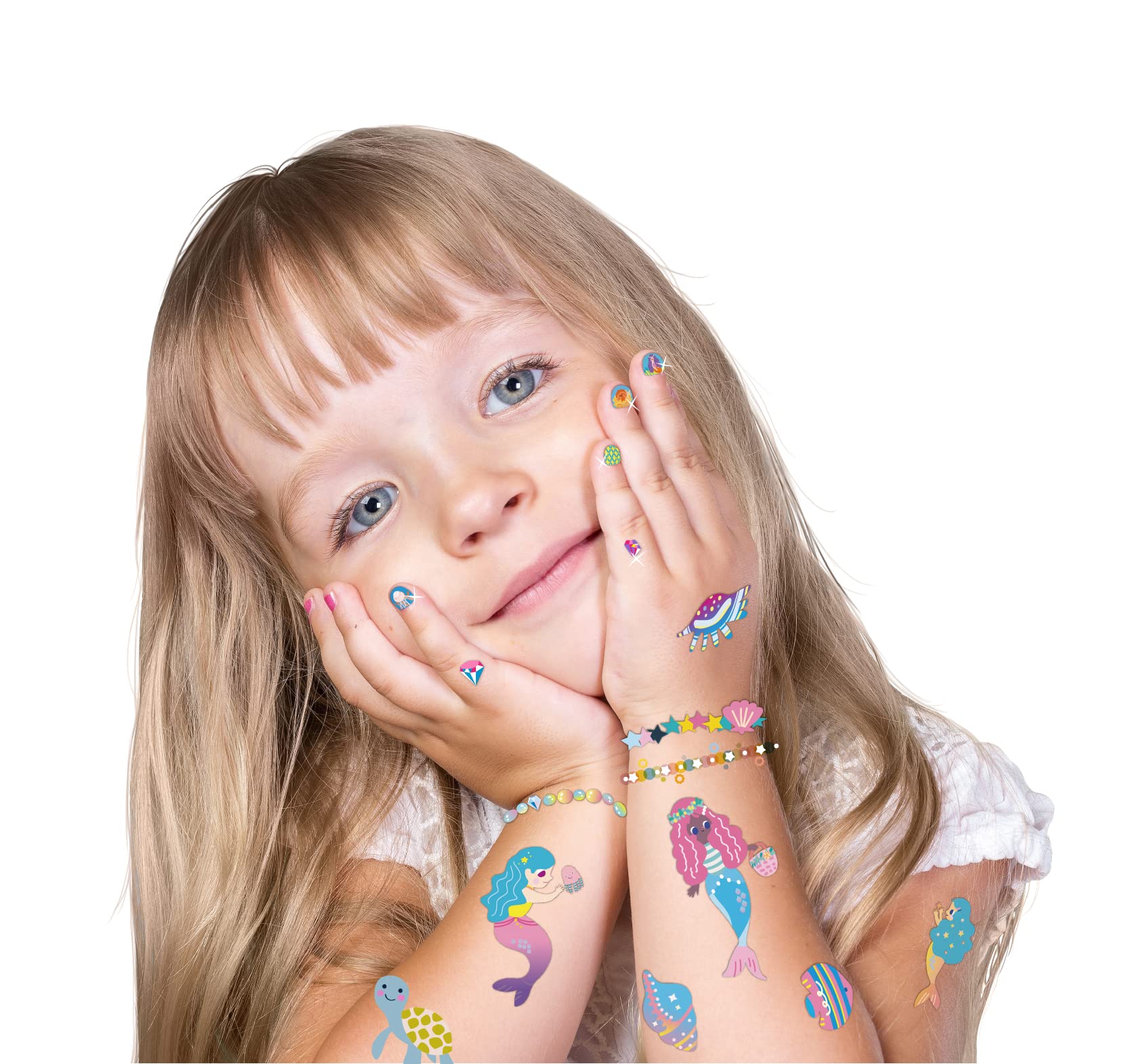 Avenir Unicorn Temporary Tattoos & Nail Stickers Set for Kids Ages 3+ | 260+ Decals 6