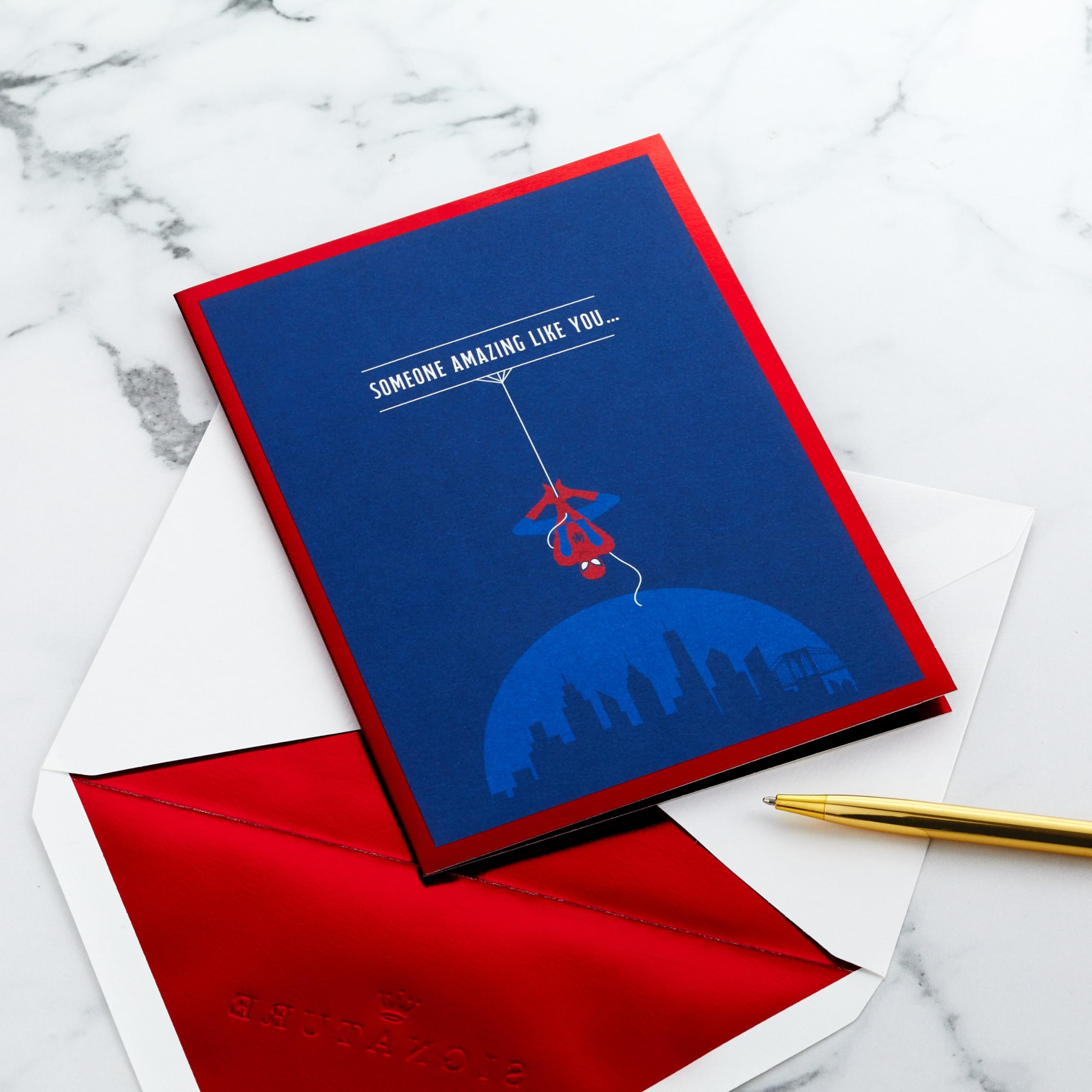 Hallmark MARVEL Spider-Man 3D Pop-Up Birthday Card with Red Metallic Foil | FSC Certified 8