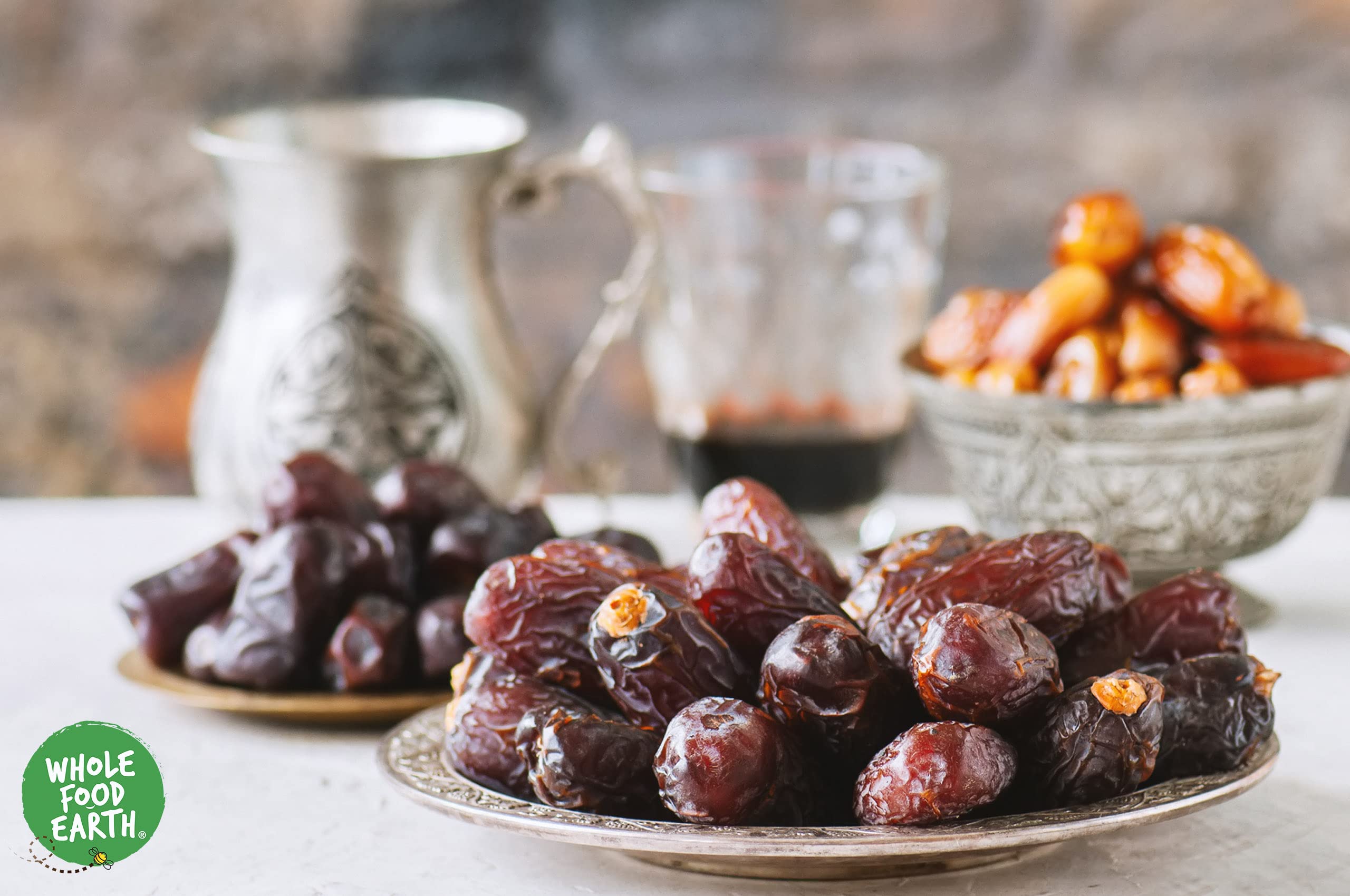 Wholefood Earth Dates Pitted Freeflow - 1 kg Bag | GMO Free | Natural Sweetener 3