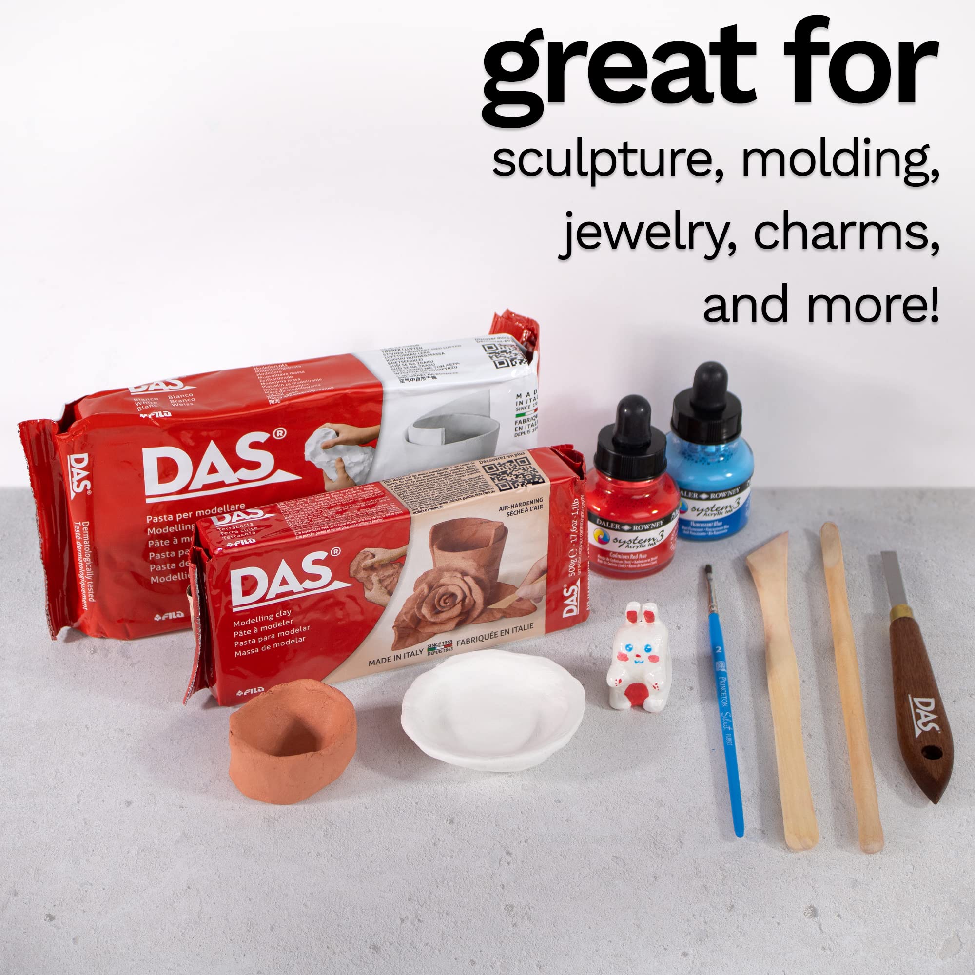 DAS Terracotta Air-Hardening 500g Modelling Clay, Ideal for Professionals & Hobbyists 4