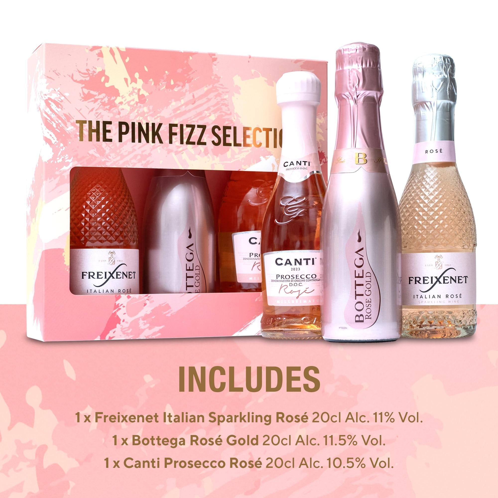 Freixenet, Bottega, Canti - Pink Fizz Prosecco Gift Set (3 x 750ml) 11