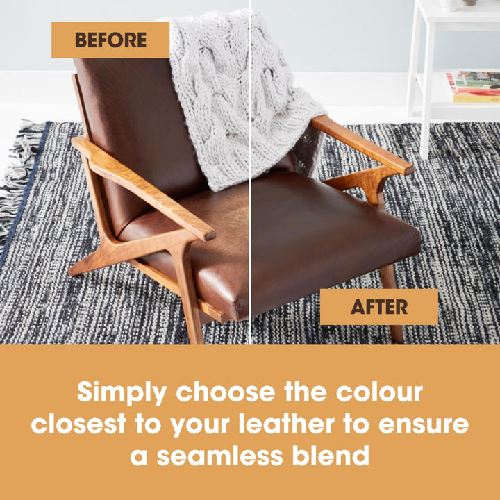 Furniture Clinic Leather Recolouring Balm - Ivory Shade for Faded & Scratched Sofas, Car Seats, Shoes, and Clothing