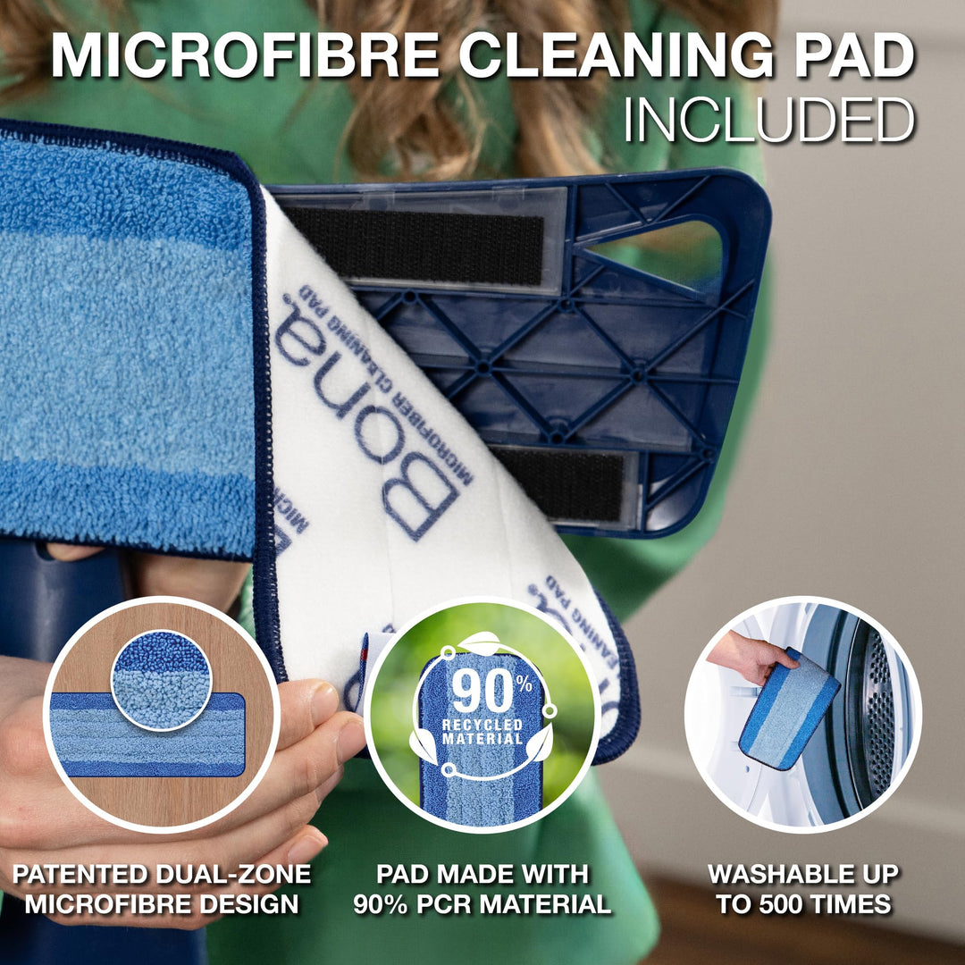 Bona - Premium Microfibre Floor Mop Kit Extra Large Adjustable Flat Mop