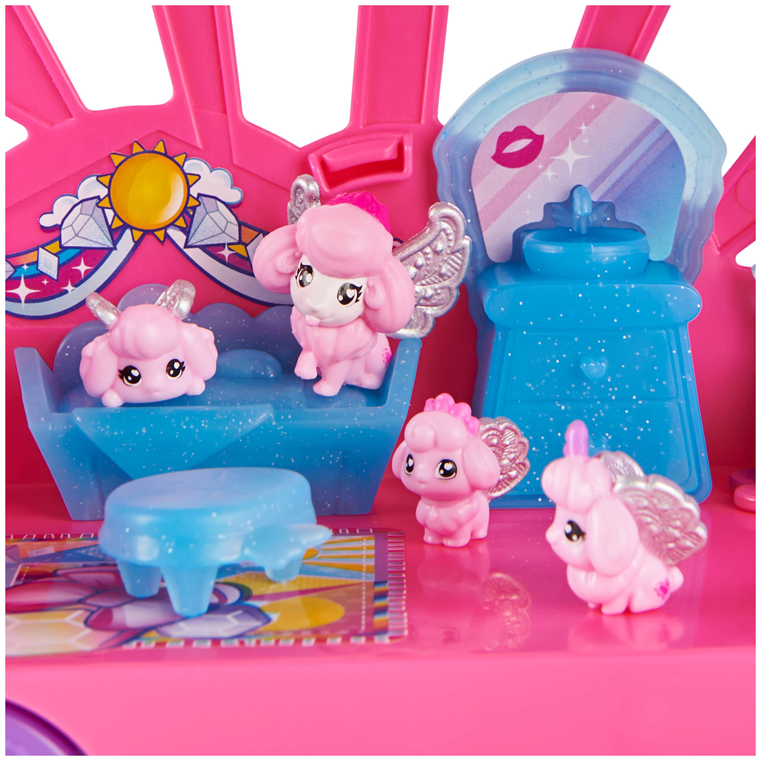 HATCHIMALS CollEGGtibles Rainbow-cation Camper Playset with 6 Sparkling Poodles | Ages 5+ 7
