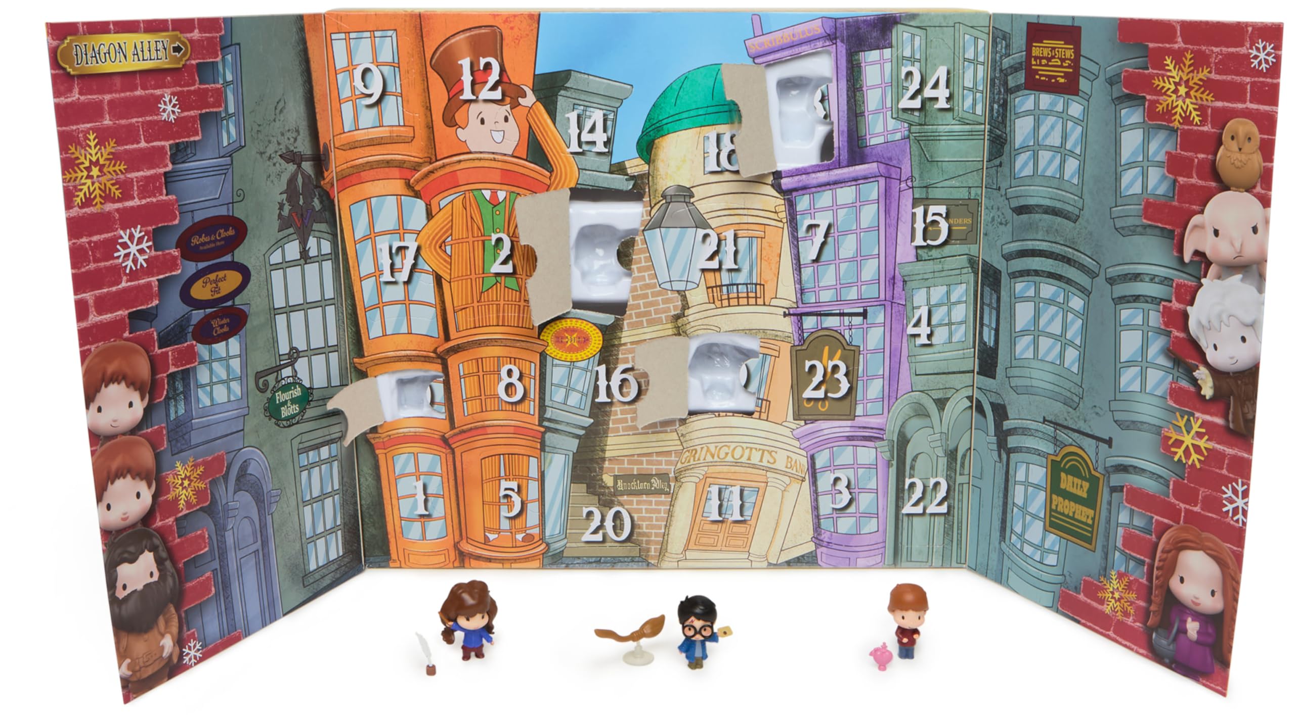 Wizarding World Harry Potter Micro Magical Moments Diagon Alley Yuletide Advent Calendar -24 Surprise Collectible Figures & Accessories 7