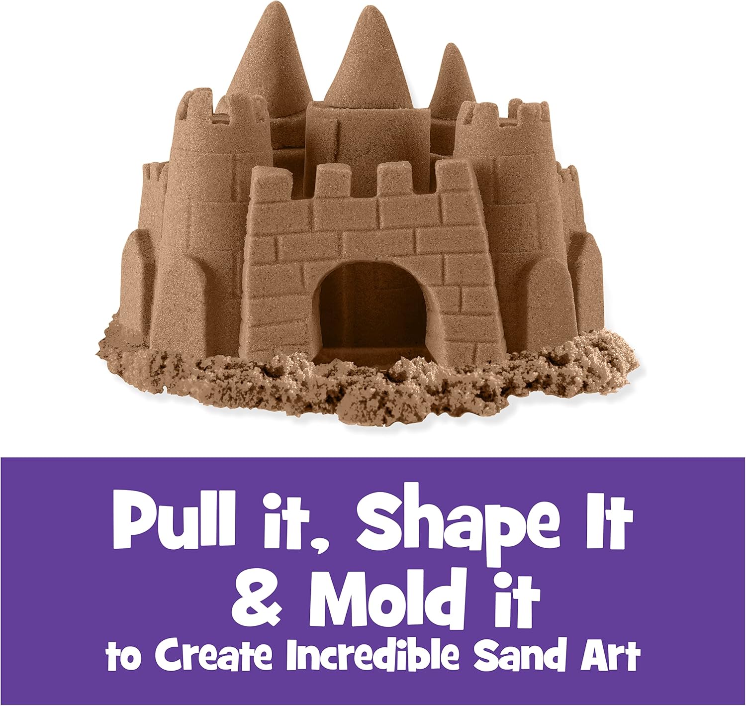Kinetic Sand Naturbraun 907 g – Sensorischer Spielsand zum Drücken und Formen für Kinder 11