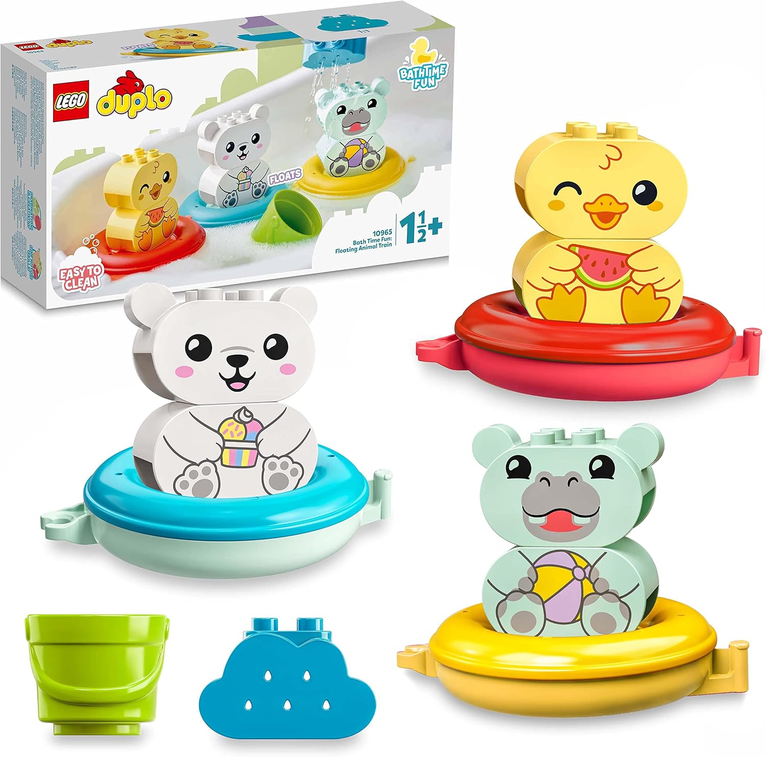 LEGO DUPLO Bath Time Fun: Floating Animal Train Bath Toy for Toddlers 18 Months+