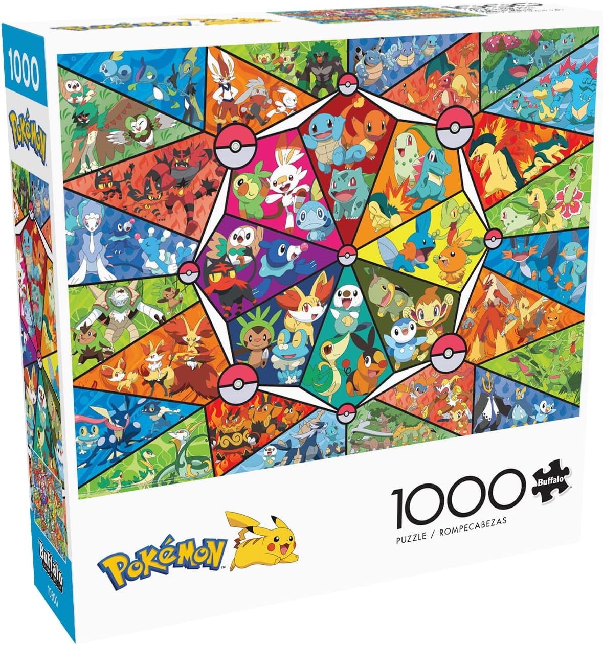Pokémon - Stained Glass Starters - 1000 Piece Jigsaw Puzzle by Buffalo Games 7