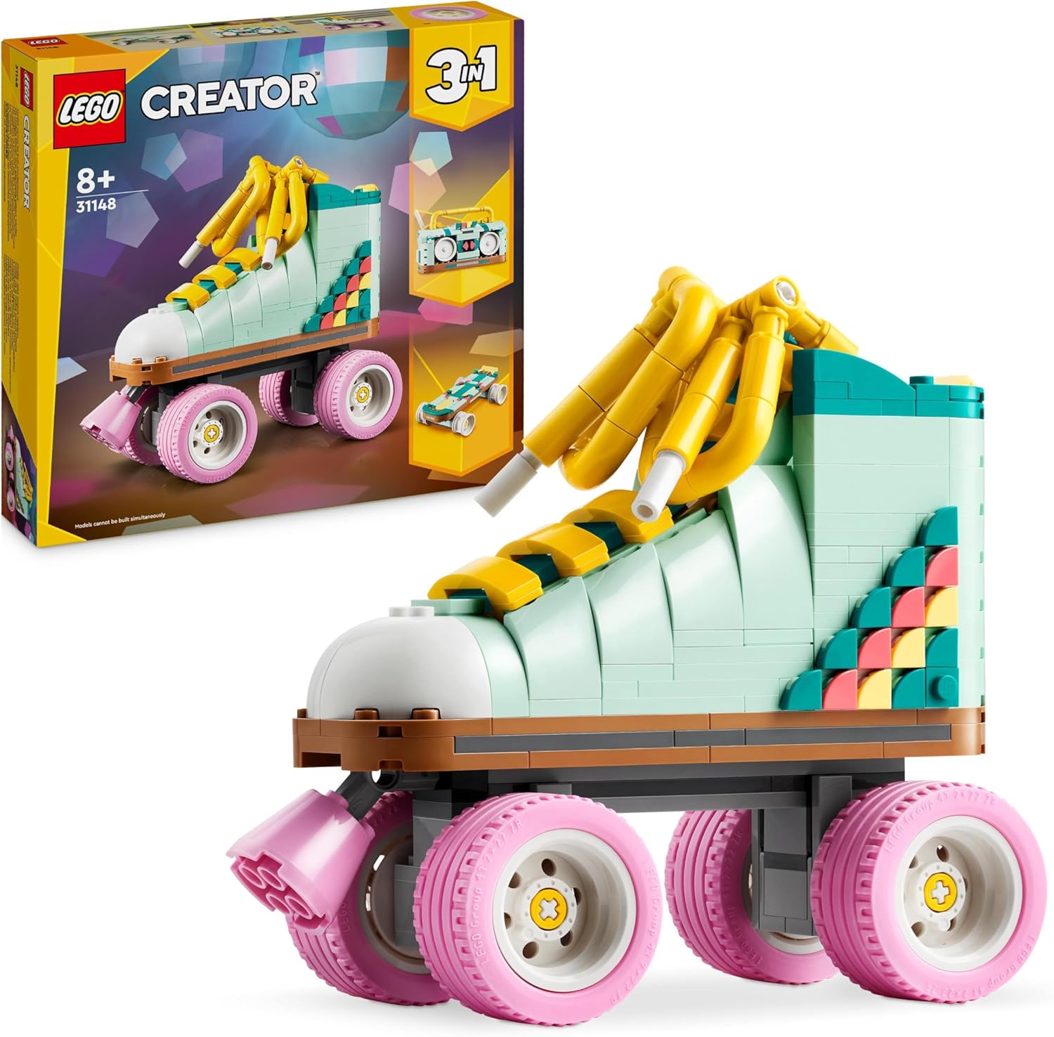 LEGO Creator 3in1 Retro Roller Skate to Mini Skateboard to Boom Box Radio Building Set for Kids 8+ 1