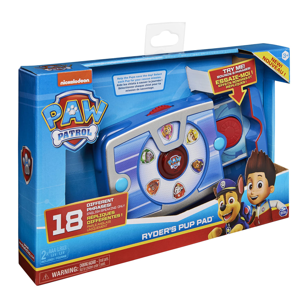 Paw Patrol Ryder's Interactive Pup Pad - Electronic Role Play Toy with Lights & Sounds for Kids 3+