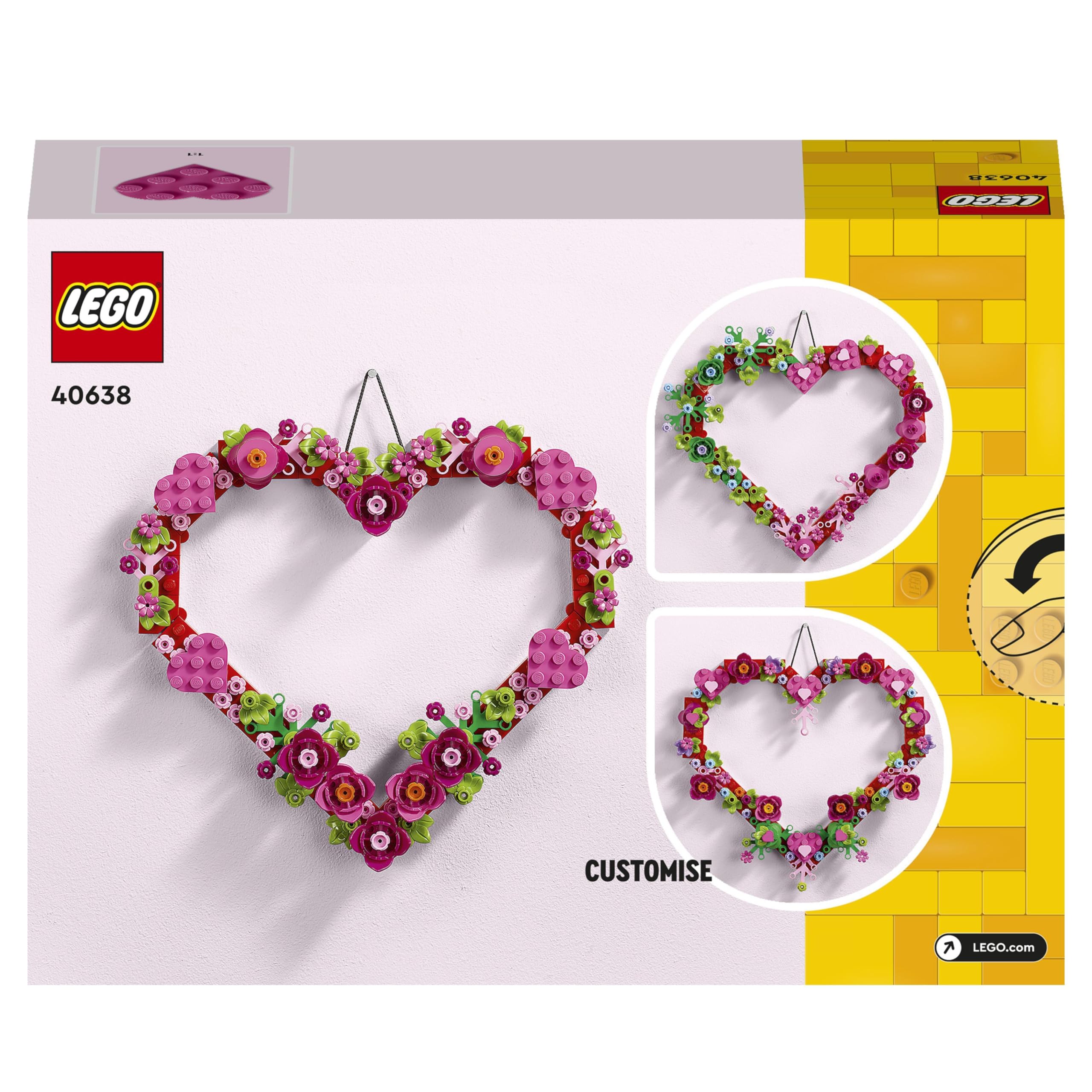LEGO Creator Herz-Ornament-Set 40638 – Kreatives Bauspielzeug für Kinder ab 9 Jahren 8