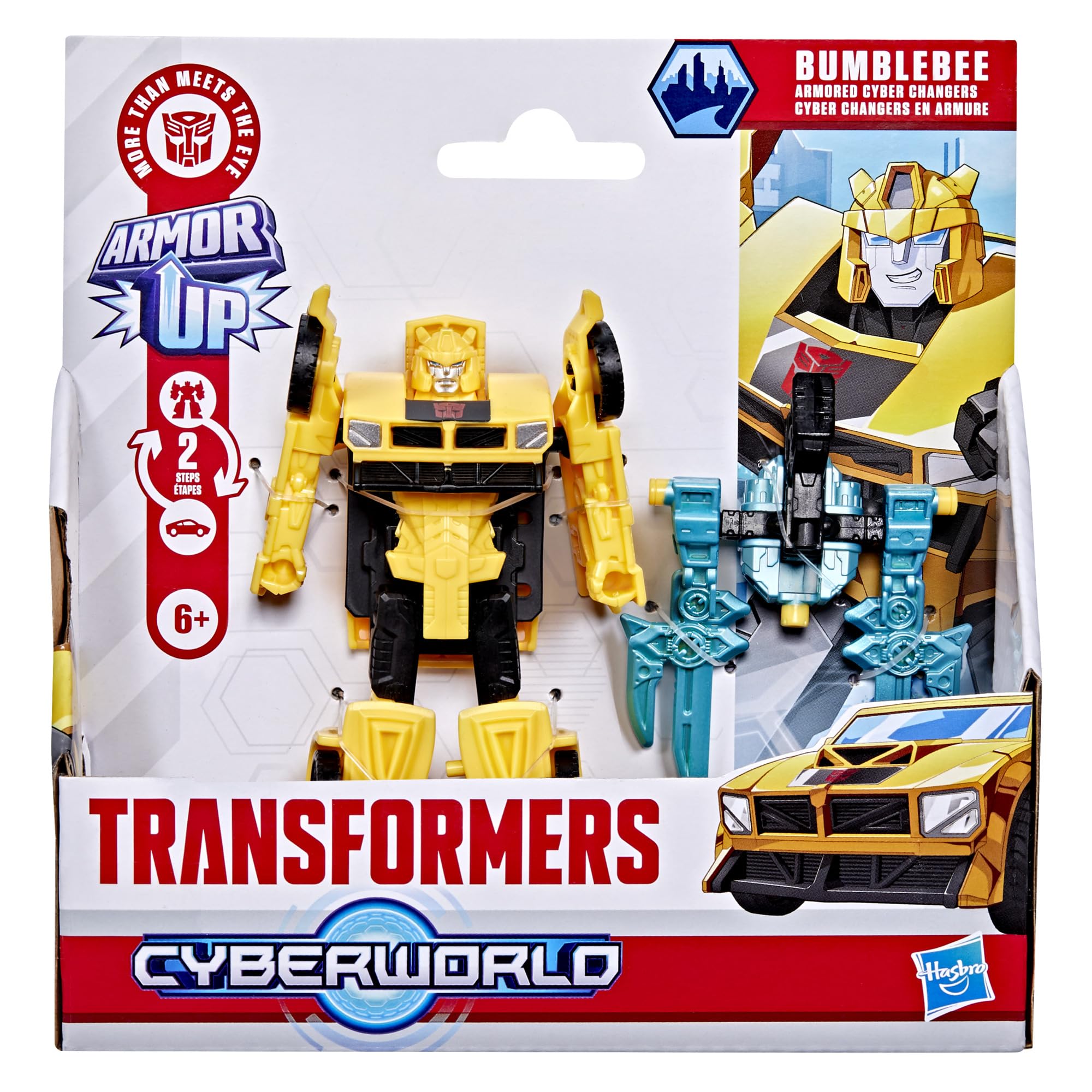 Transformers CYBERWORLD Armored Changers Bumblebee Action Figure - Ages 6+, 2-in-1 Transformation, 18.07 cm 2