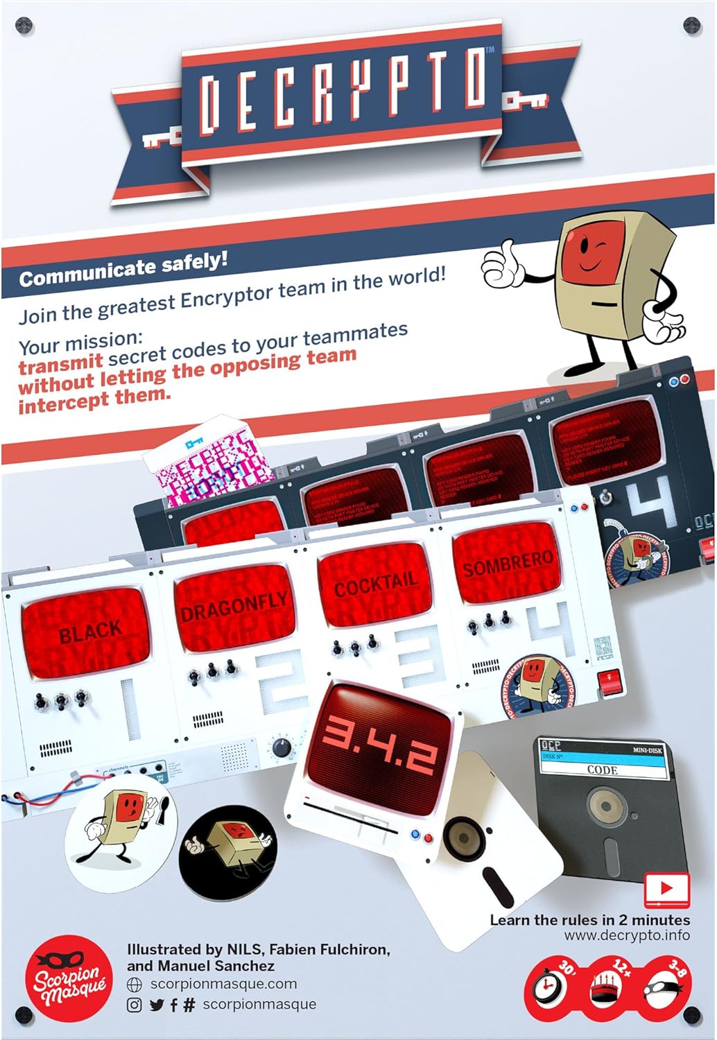 Scorpion Masqué Decrypto Board Game | 3-8 Players | Ages 12+ | 30-Minute Play Time 3