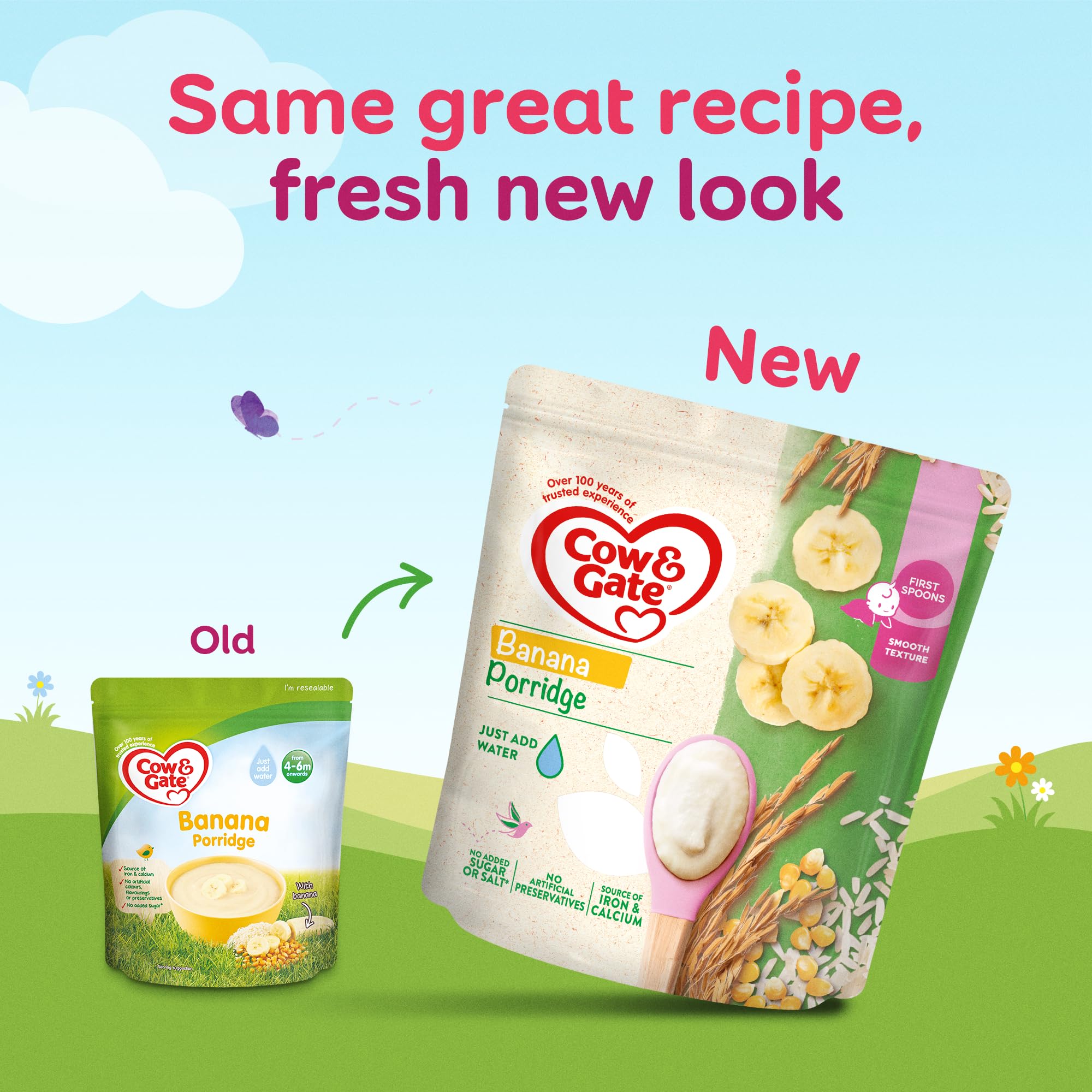 Cow &amp; Gate Bananenbrei Babybrei für 4–6+ Monate – 125 g 5