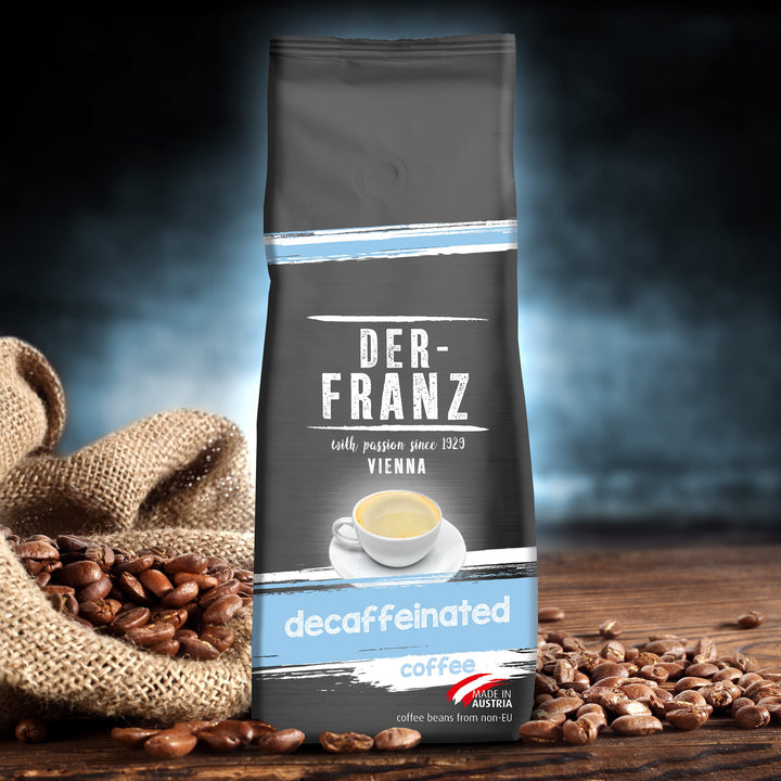 Der-Franz Decaffeinated Ground Coffee, 100% Arabica Blend, 2 x 500g