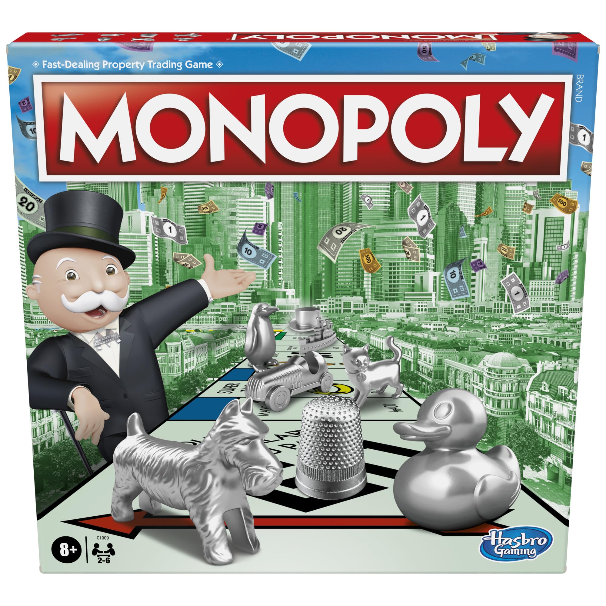 Monopoly Game - Fast-Dealing Property Trading | 2-6 Players | Ages 8+ | Family Edition 1