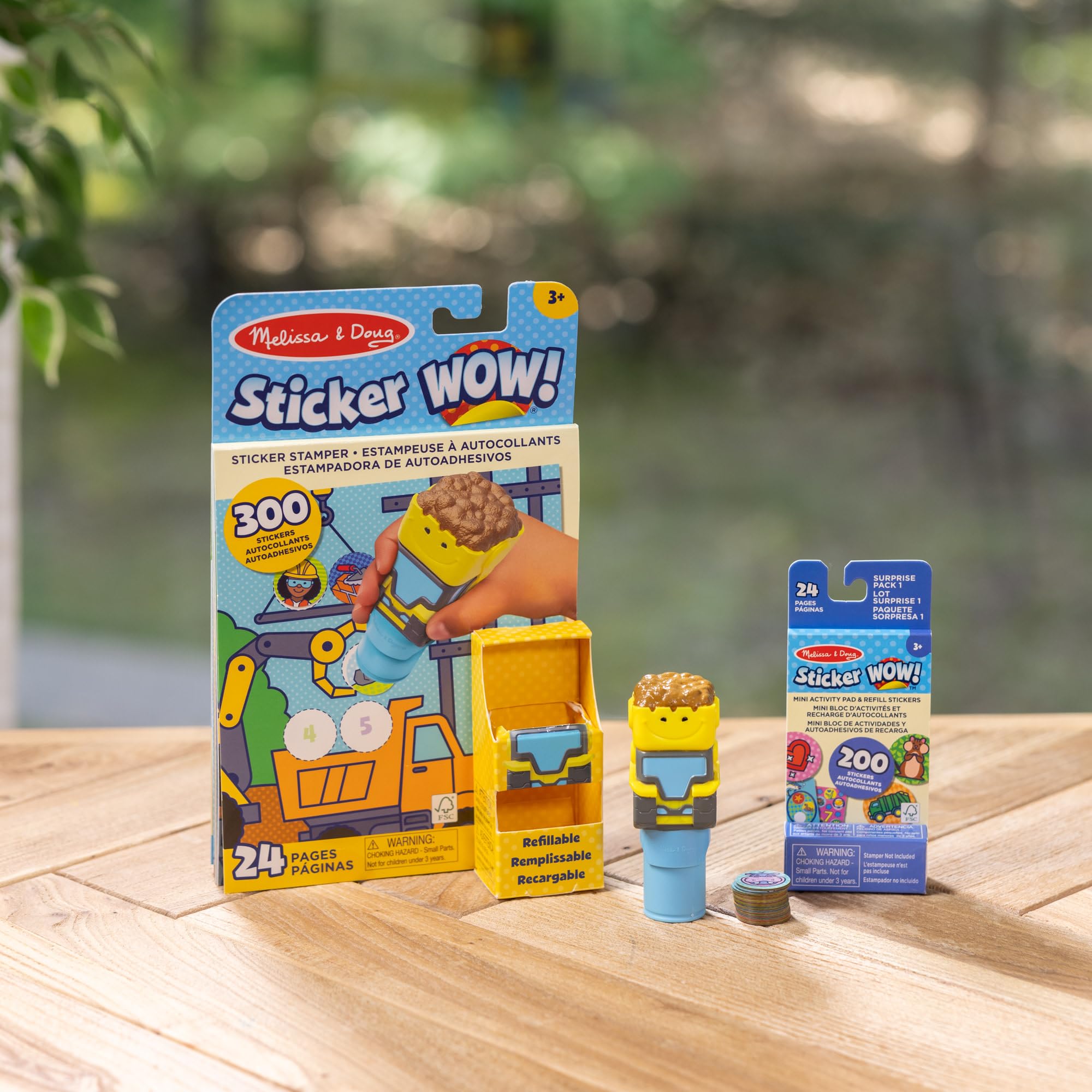 Melissa & Doug Sticker Wow Bulldozer Bundle: Stamper, 500 Stickers, 2 Activity Pads 9