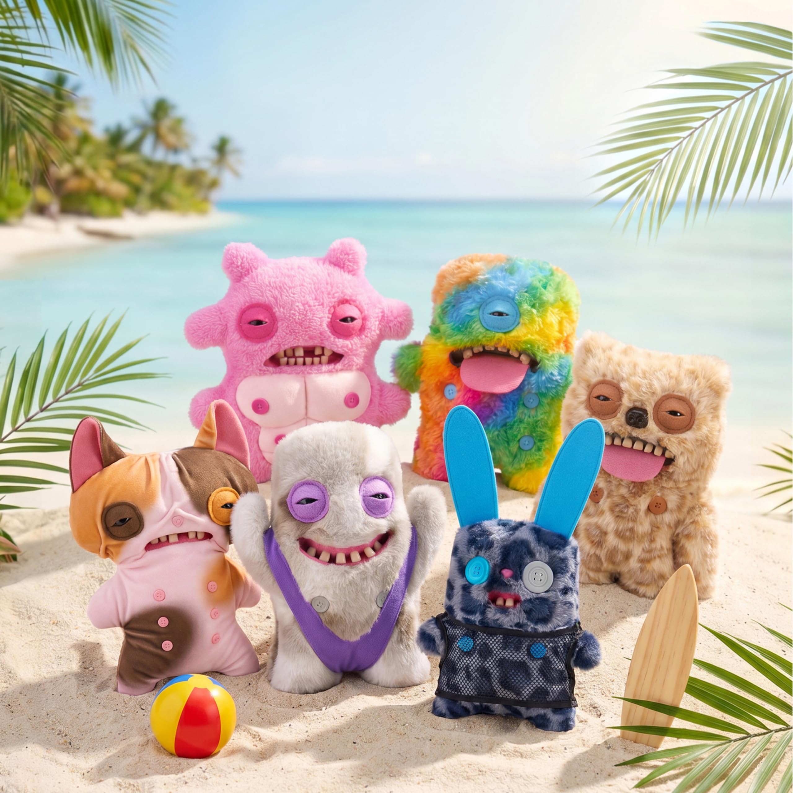 Fuggler Sir Nobbynuts 9 Inch Plush Soft Doll - Pink, Polyester 4