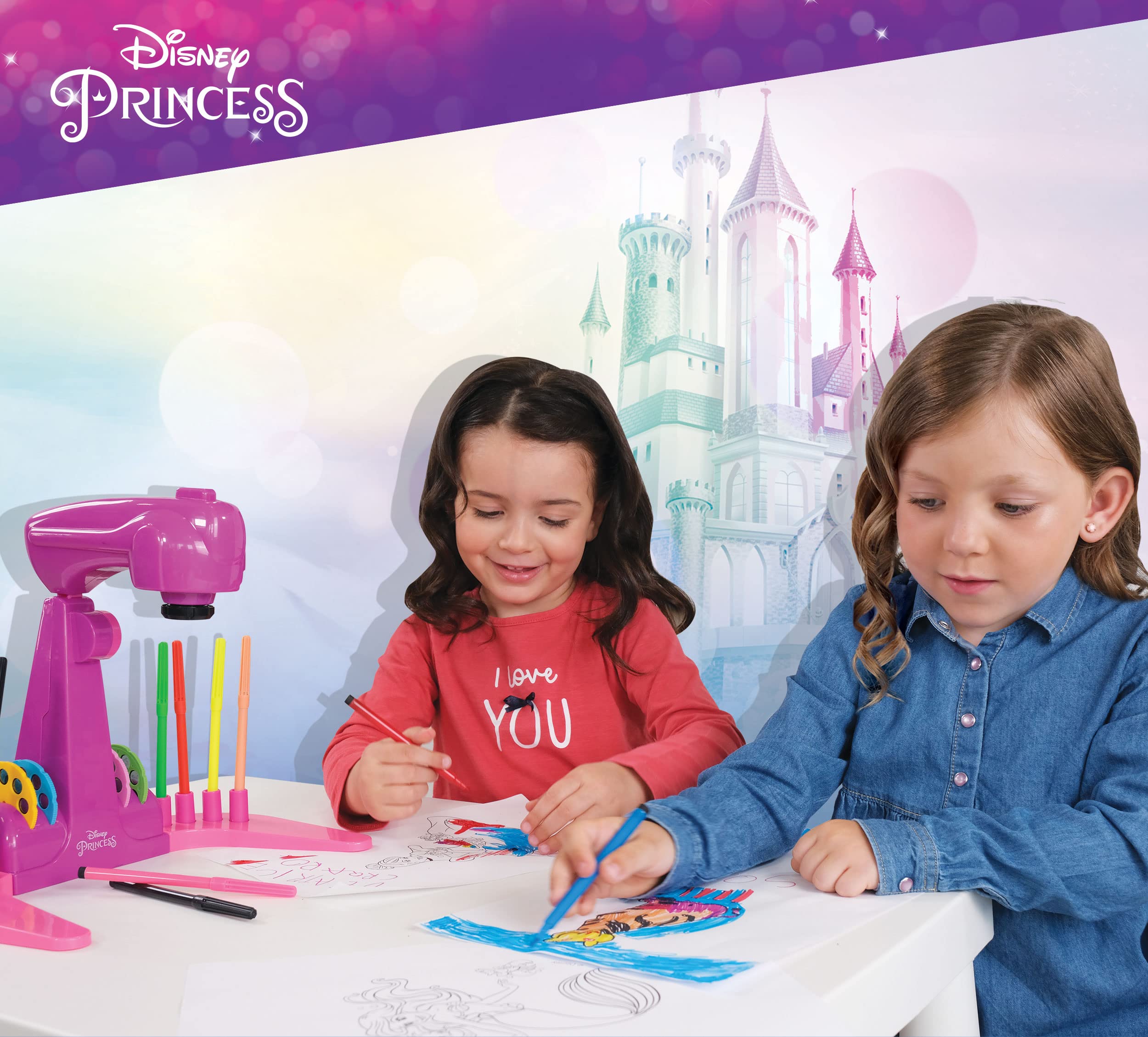 Liscianigiochi Disney Princess Projector Drawing Set - Learn to Draw with LED Projector (31490) 16