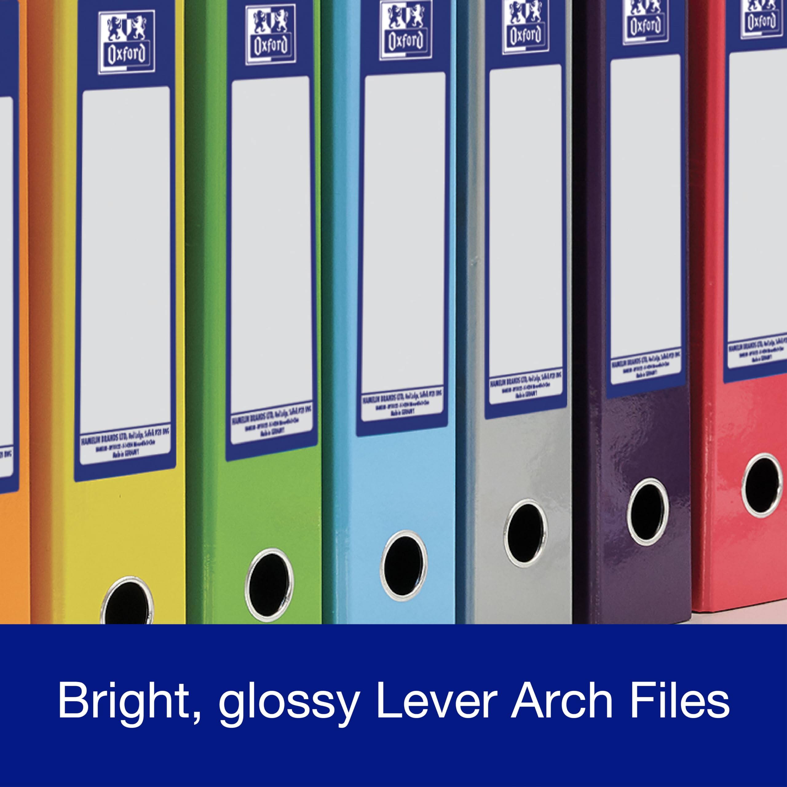 Oxford Premium A4 Lever Arch File - Light Blue | 70mm Spine | 560 Sheet Capacity 3