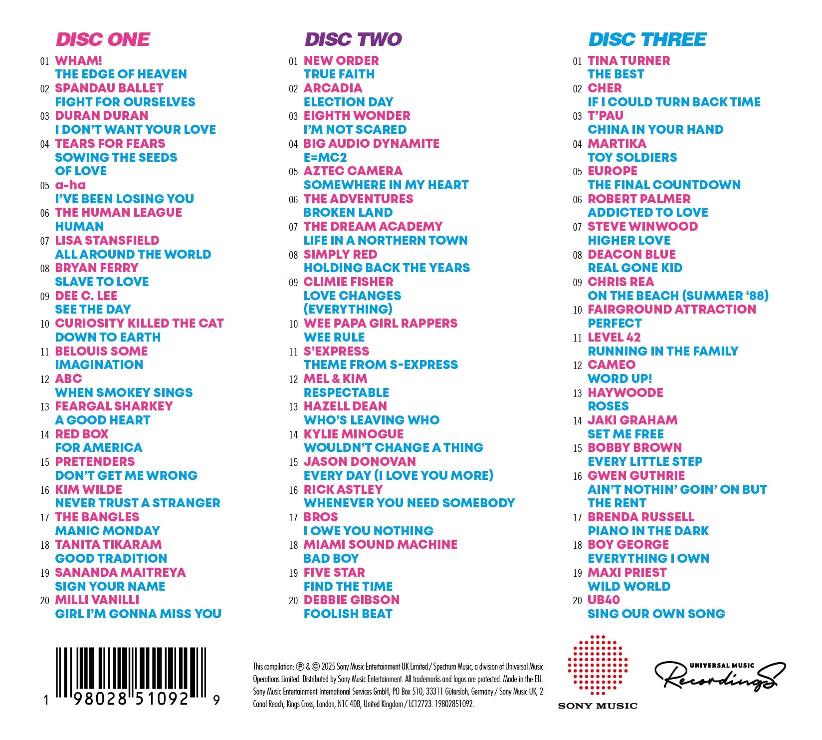 Various Artists - The Hits Album: Later 80'S [3-Disc Audio CD Box Set] 2