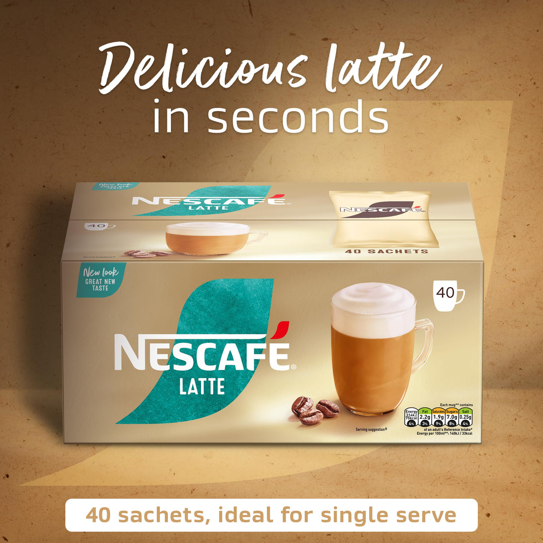 NESCAFÉ Gold Latte Instant Coffee Sachets - 40 x 18g