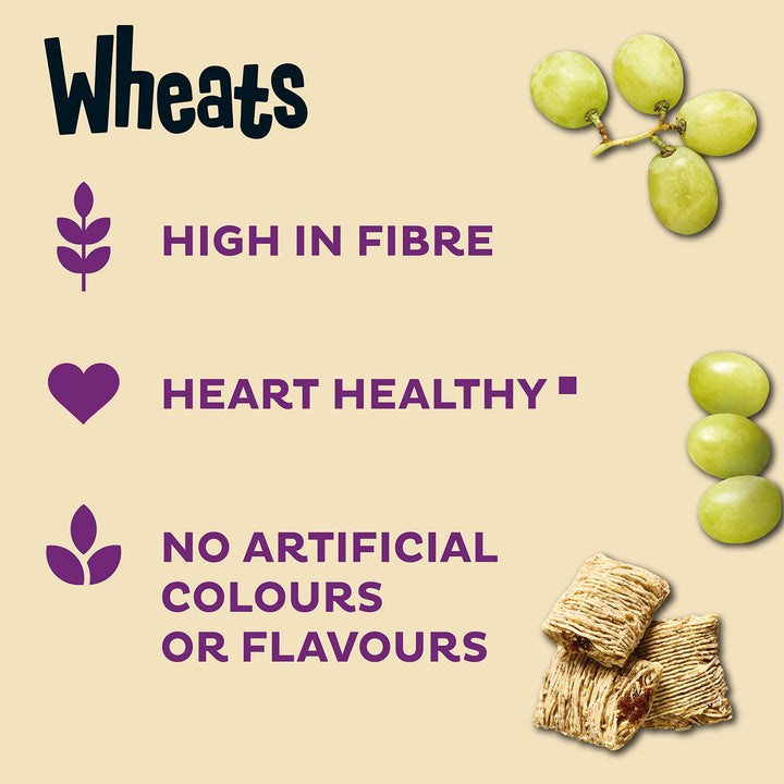 Kellogg's Raisin Wheats Breakfast Cereal 450g - No Added Sugar, High Fibre Wholewheat Cereal