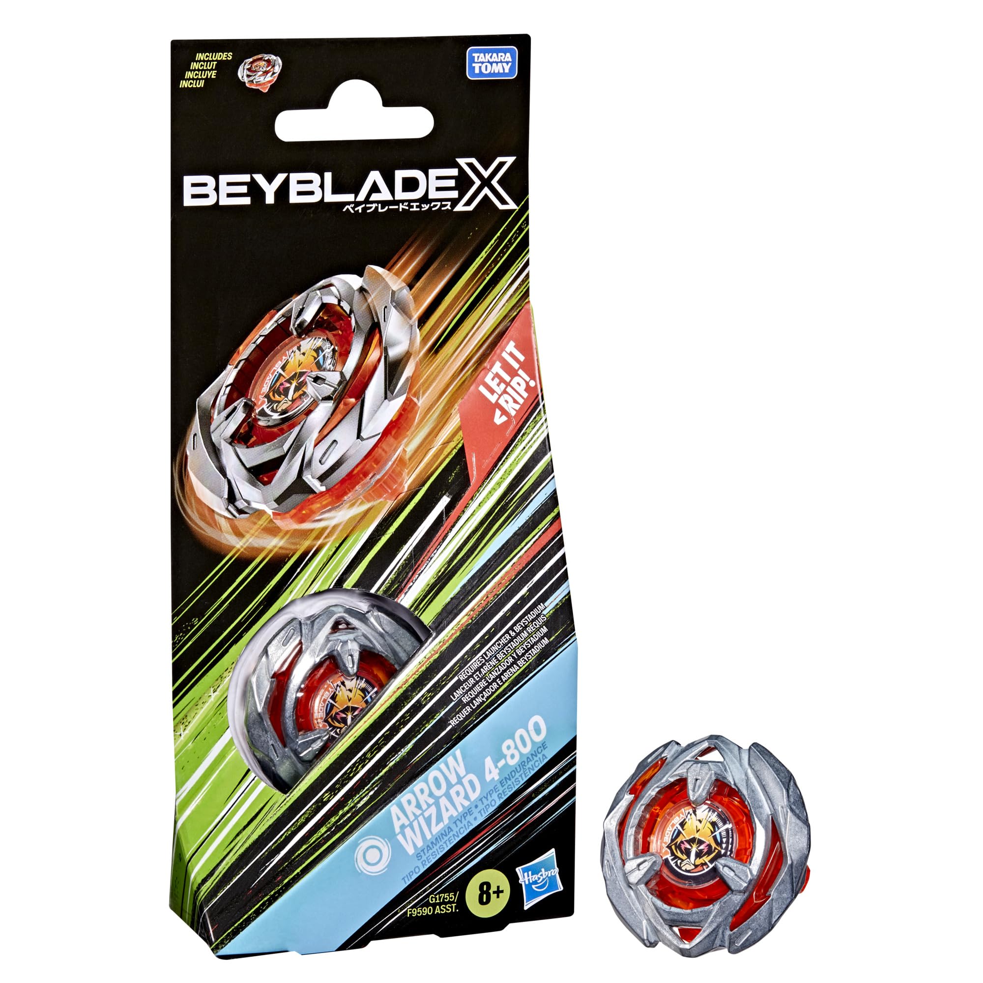 Hasbro Beyblade X Arrow Wizard 4-80O Booster Pack Set | Right-Spin Stamina Type Top | Ages 8+ 1