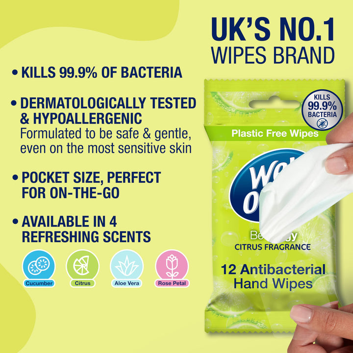 Wet Ones – Be Zingy Plastic-Free Antibacterial Pocket Hand Wipes