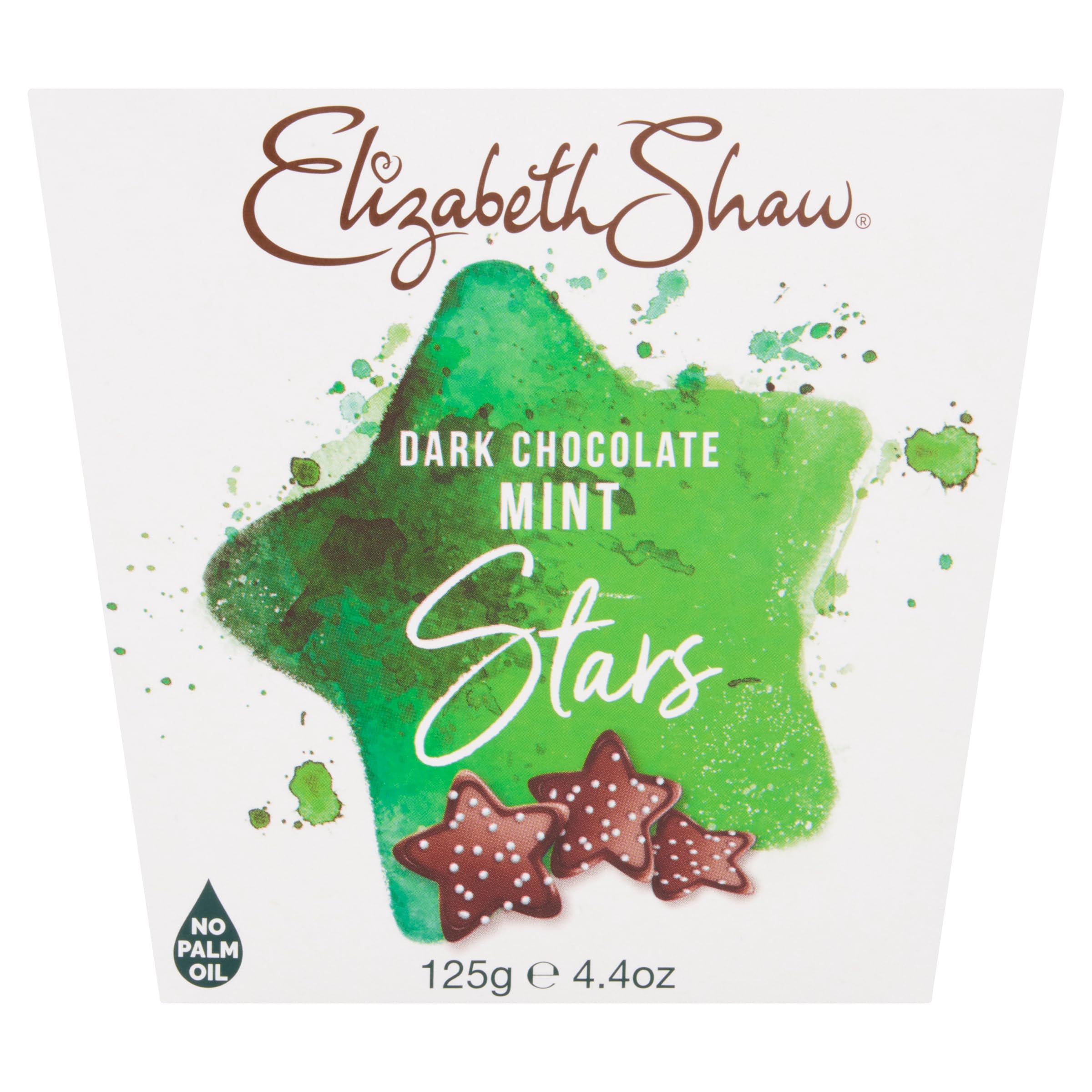 Elizabeth Shaw Dark Chocolate Mint Stars 125g - Dark Chocolate with Peppermint Flavour 1