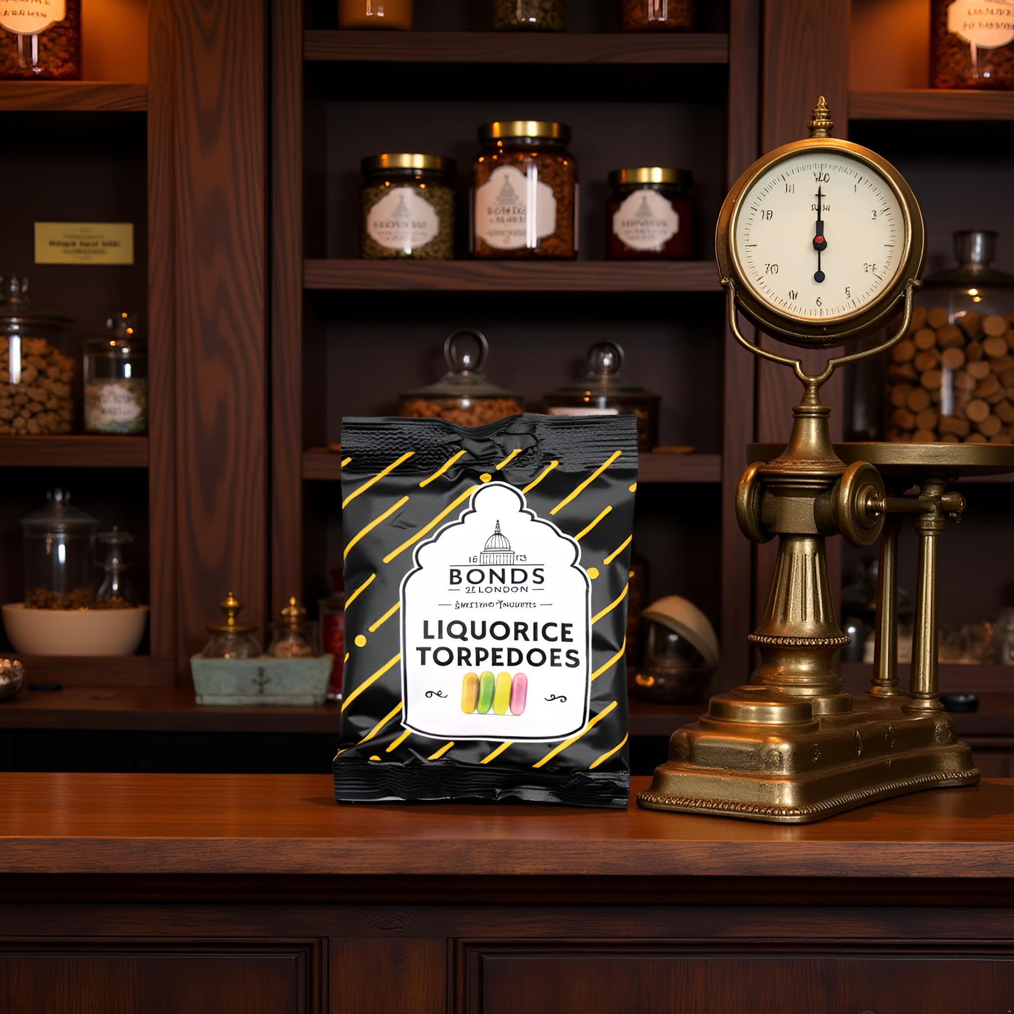 Bonds of London Liquorice Torpedoes - Vegetarian Friendly, Classic Liquorice Centre | Pack of 12 x 120g Bags 5