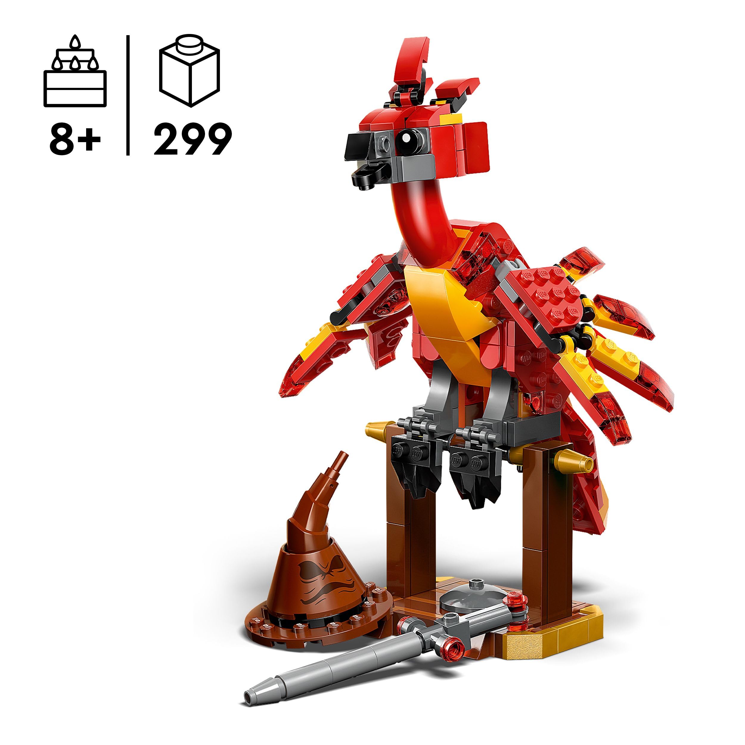 LEGO Harry Potter 76448 Fawkes: Dumbledore’s Phoenix Buildable Figure - 299-Piece Play & Display Set for Ages 8+ 2