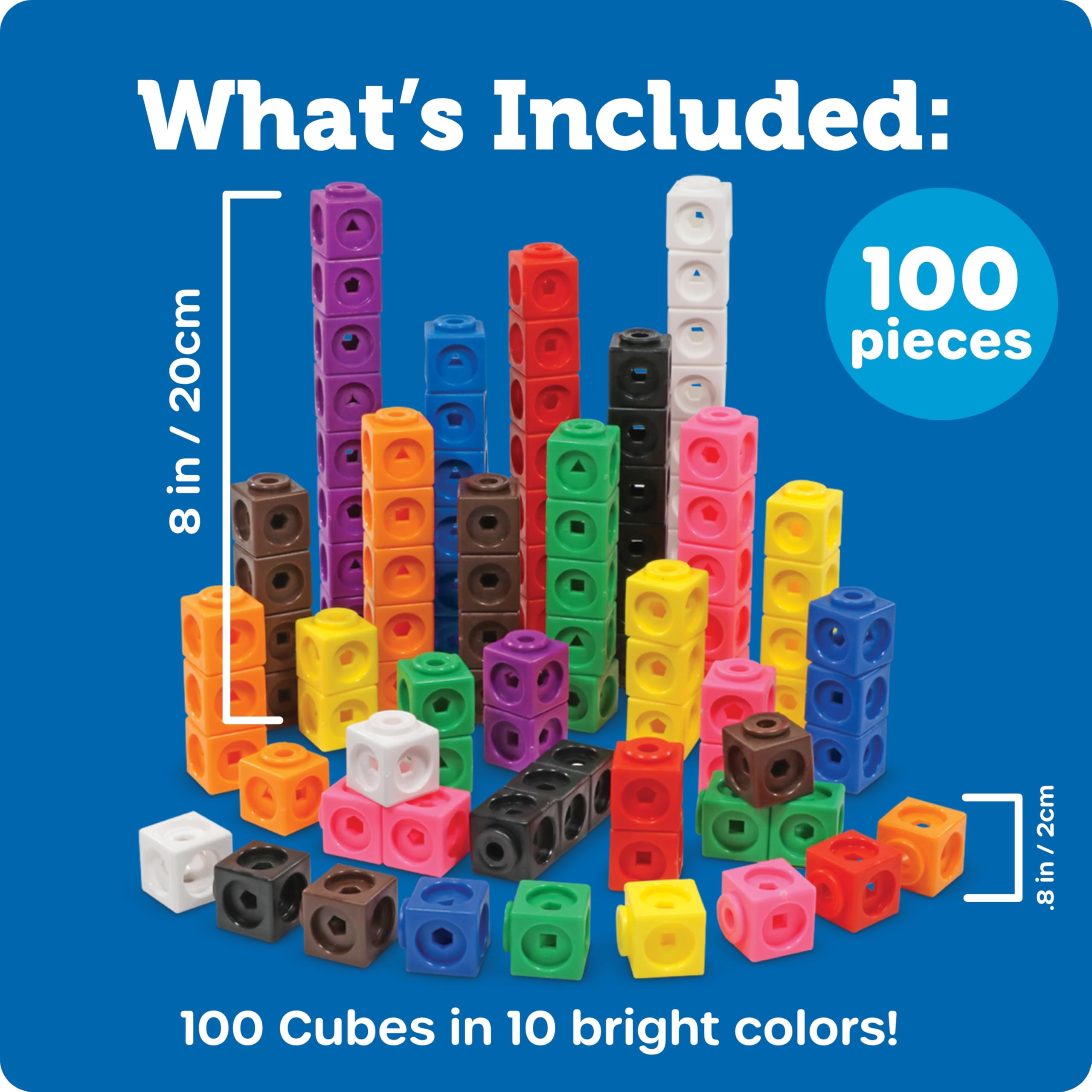 Learning Resources MathLink Cubes - Educational Building Set for Kids Ages 5+ 14