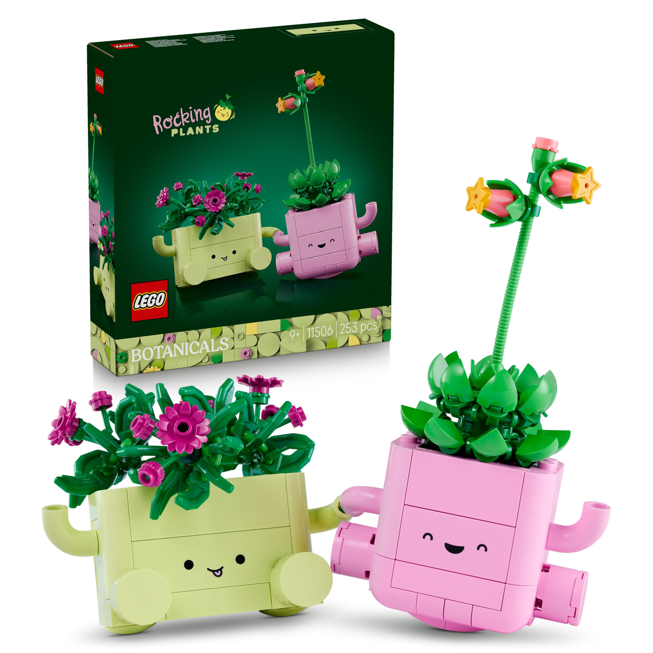 LEGO Botanicals Rocking Plants Set - 2 Artificial Plants, Pastel Pots | Ages 9+ 1