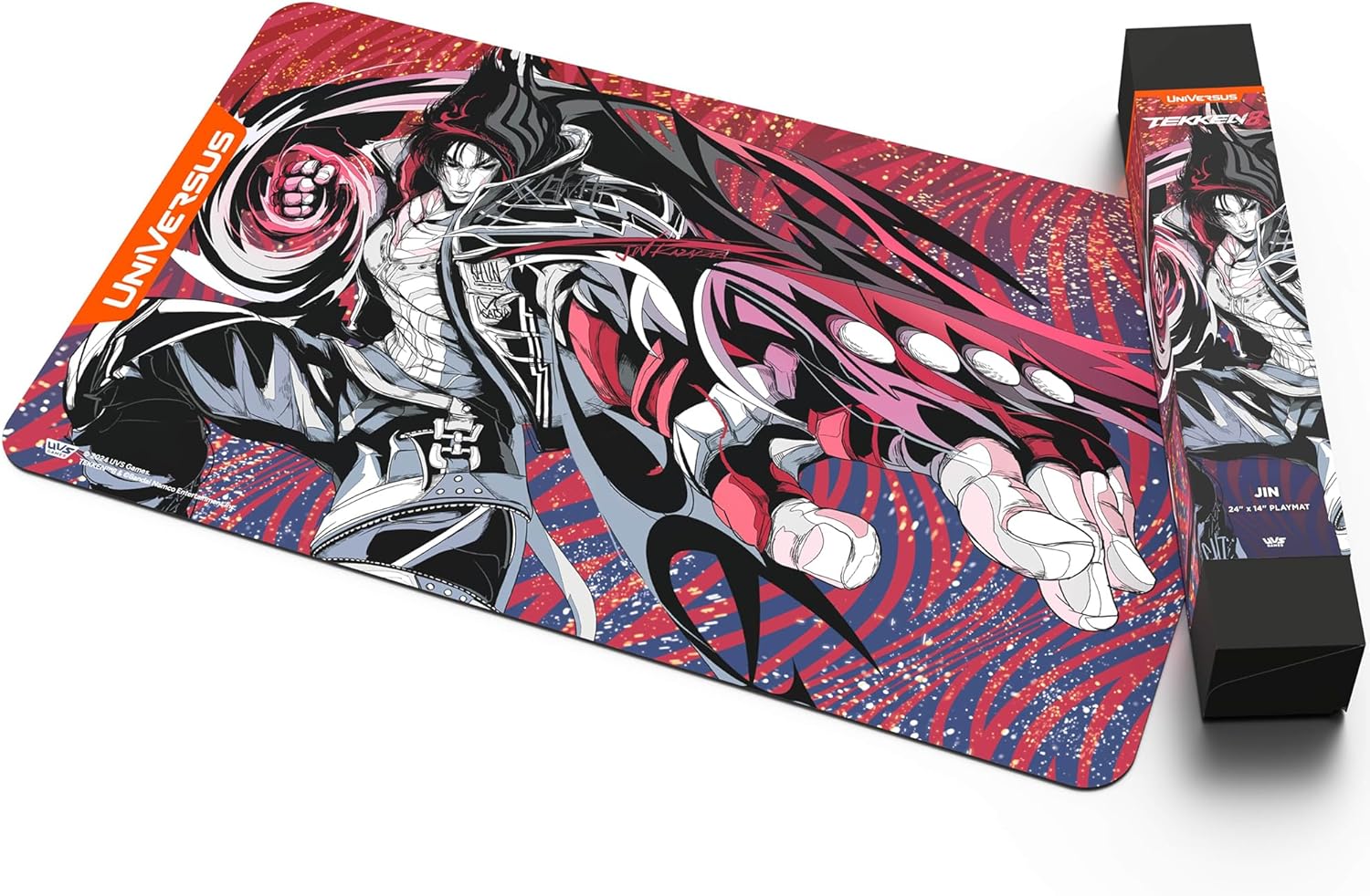 UniVersus Tekken 8 Jin Playmat - 24 x 14 Inch Neoprene Gaming Mat 4