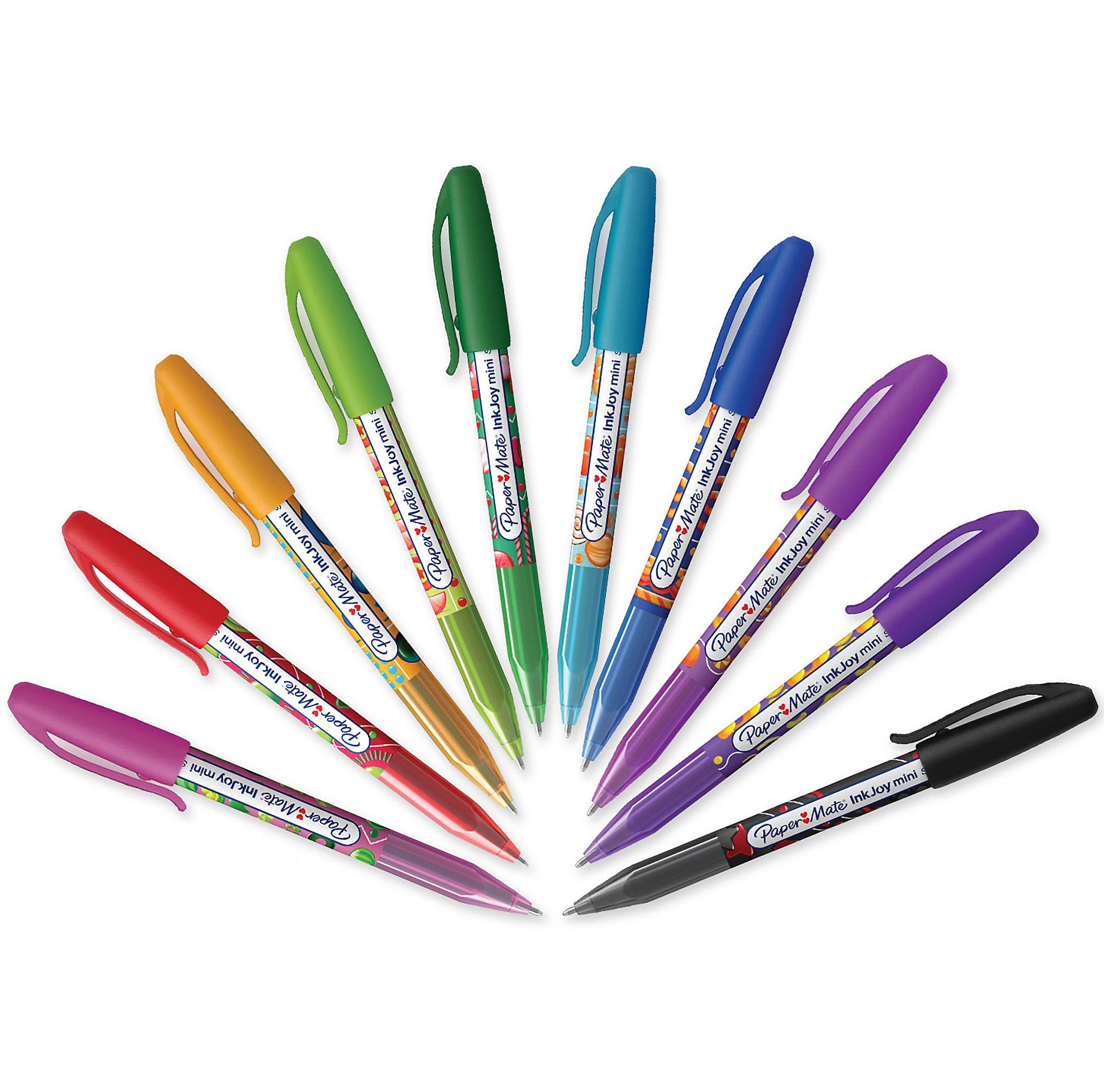 Paper Mate InkJoy Mini Ballpoint Pens, Retractable, Medium Point (1.0mm), Candy Pop Wraps, 10 Count 4